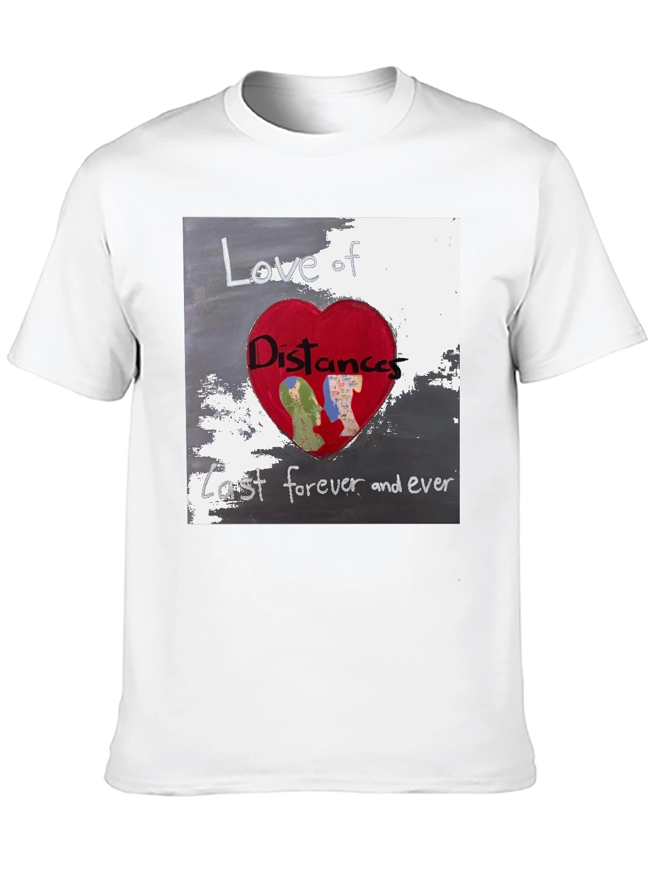 Black Love of Distances Black T-Shirt view 10