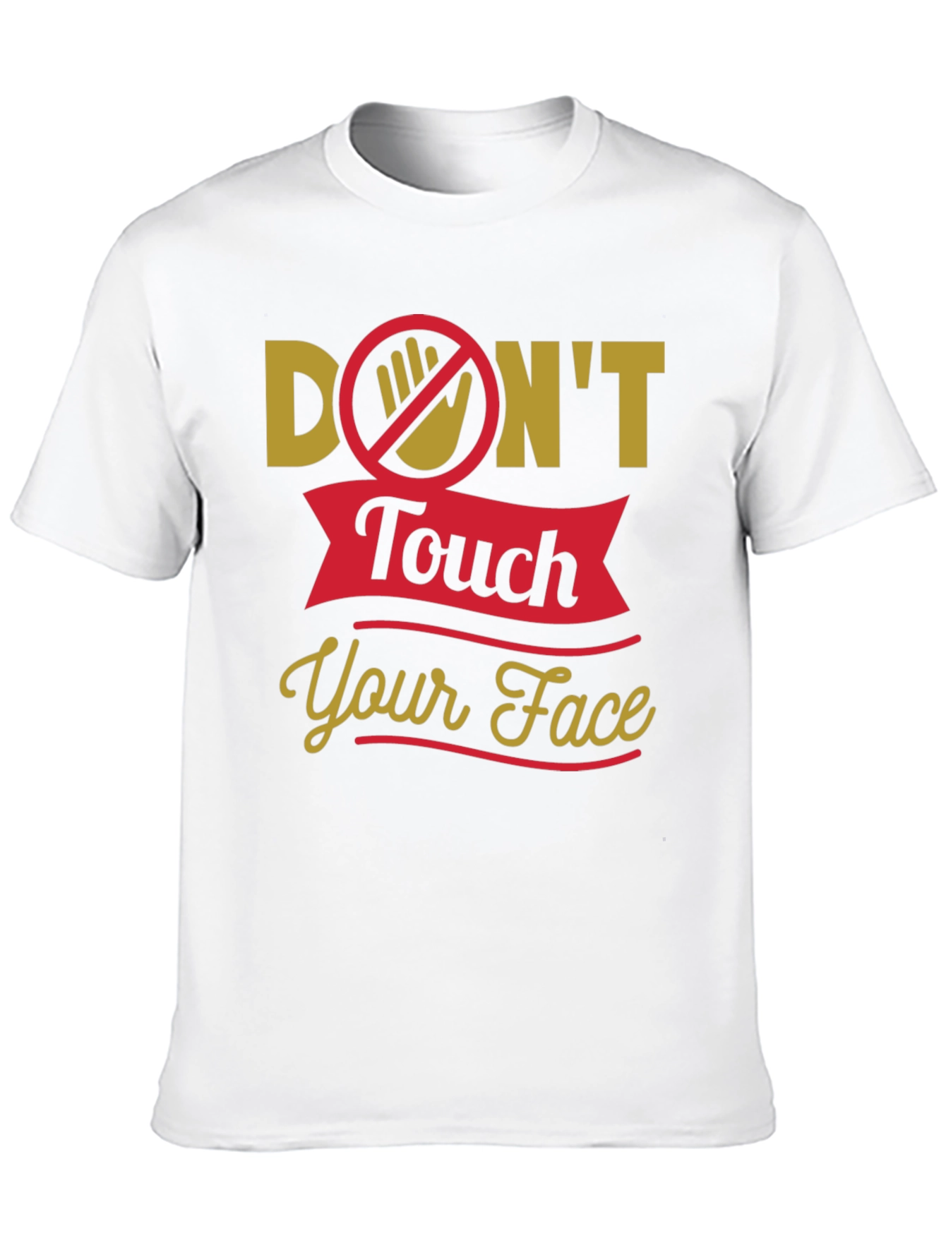 Black Don't Touch Your Face T-Shirt view 10