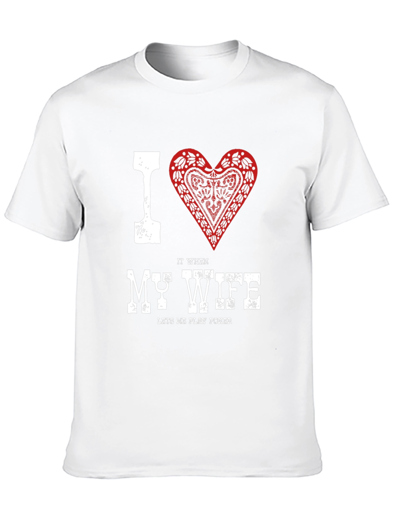 Black I Heart My Wife Poker T-Shirt view 10