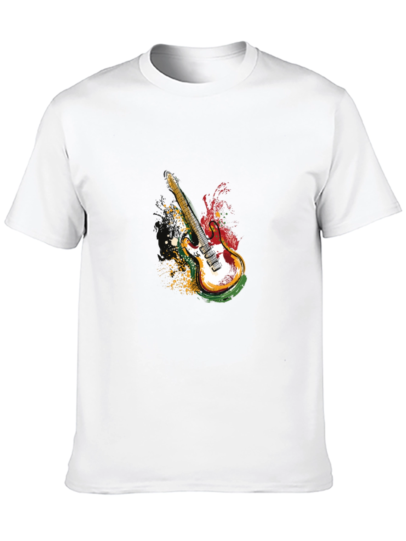 Black Electric Guitar Graphic T-Shirt - Black view 10