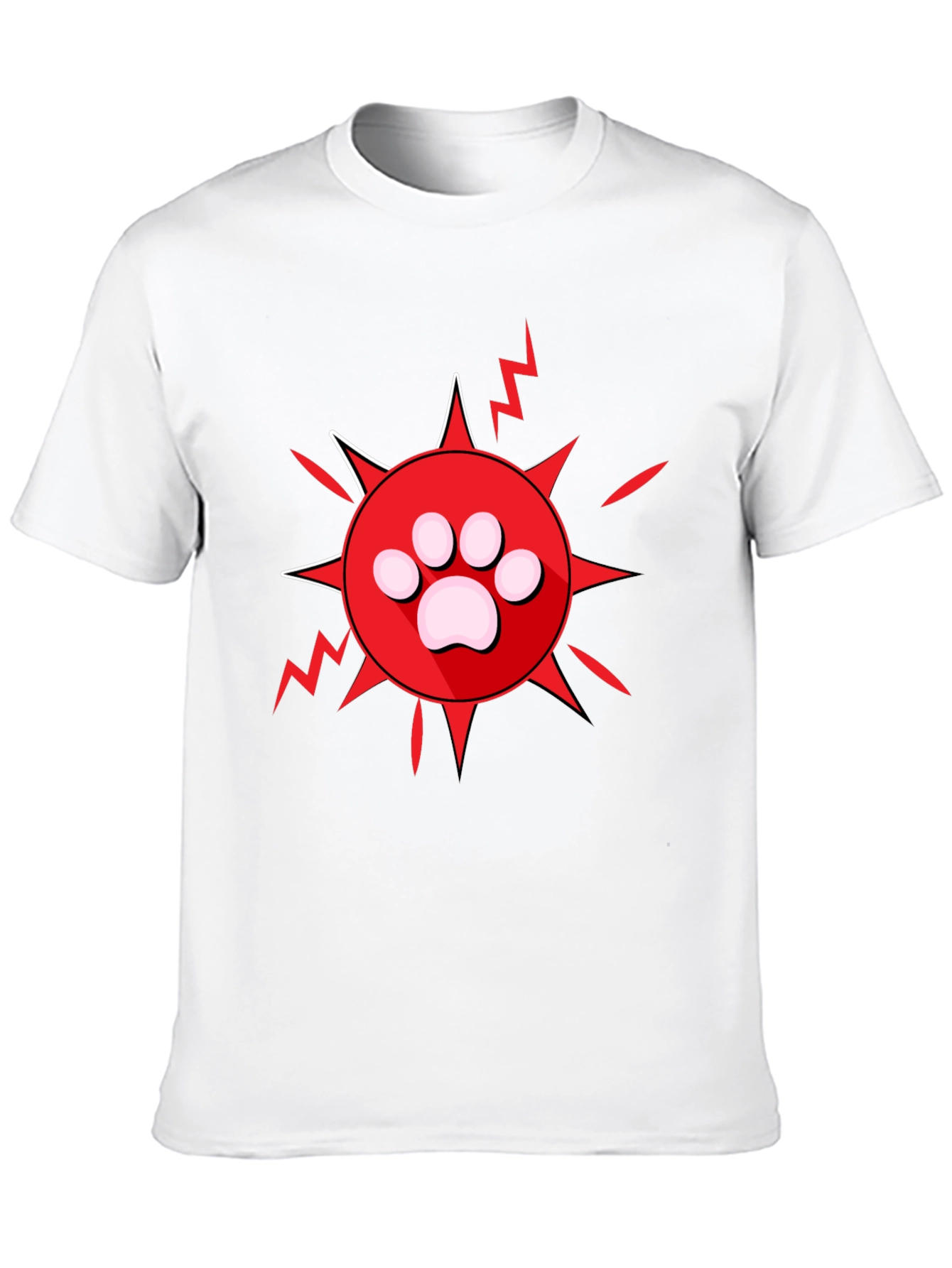 Black Paw Print Burst Graphic Tee - Black view 10