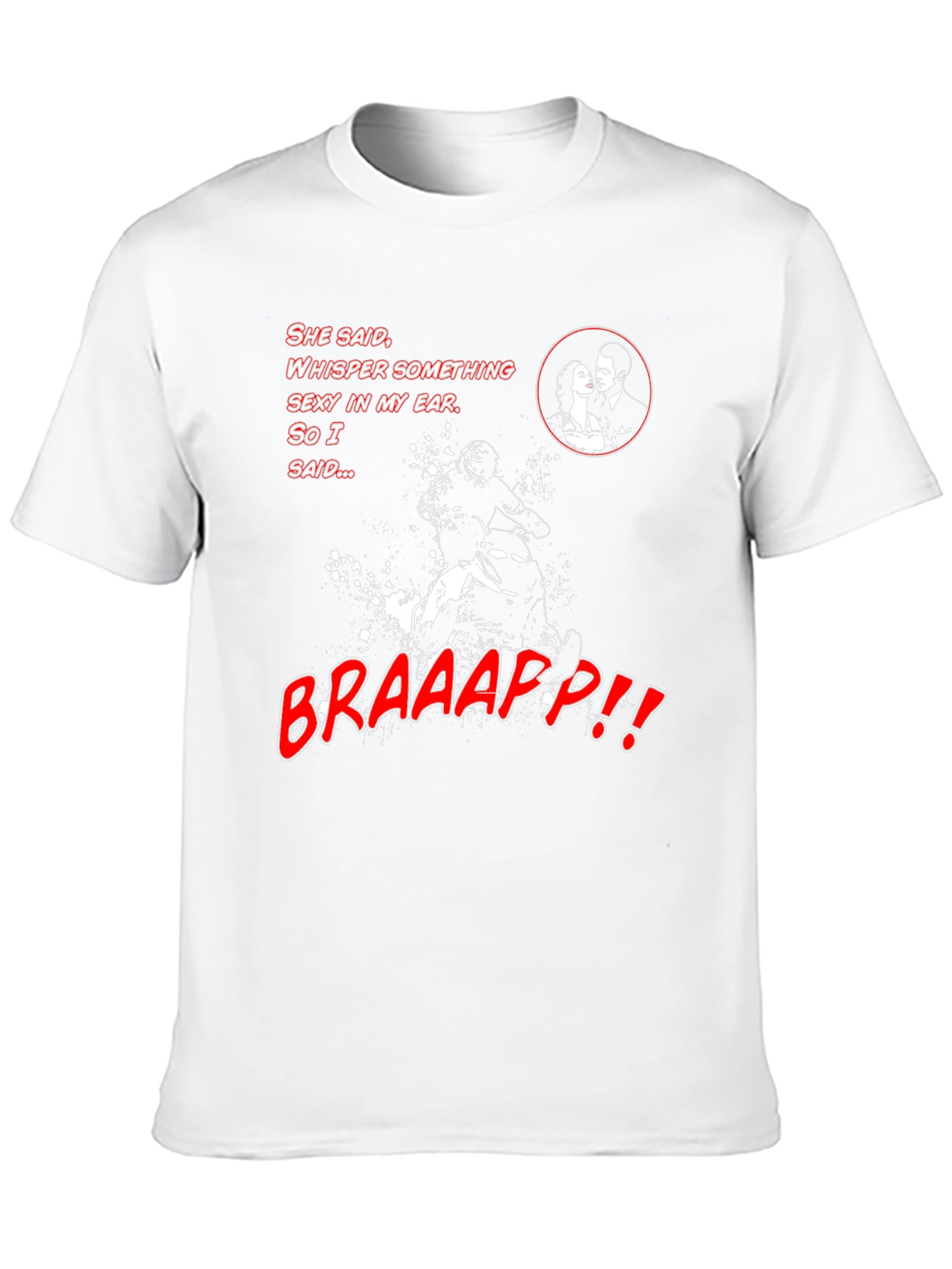 Black Funny Motorcycle T-Shirt - "Braaap" Humor Tee view 10