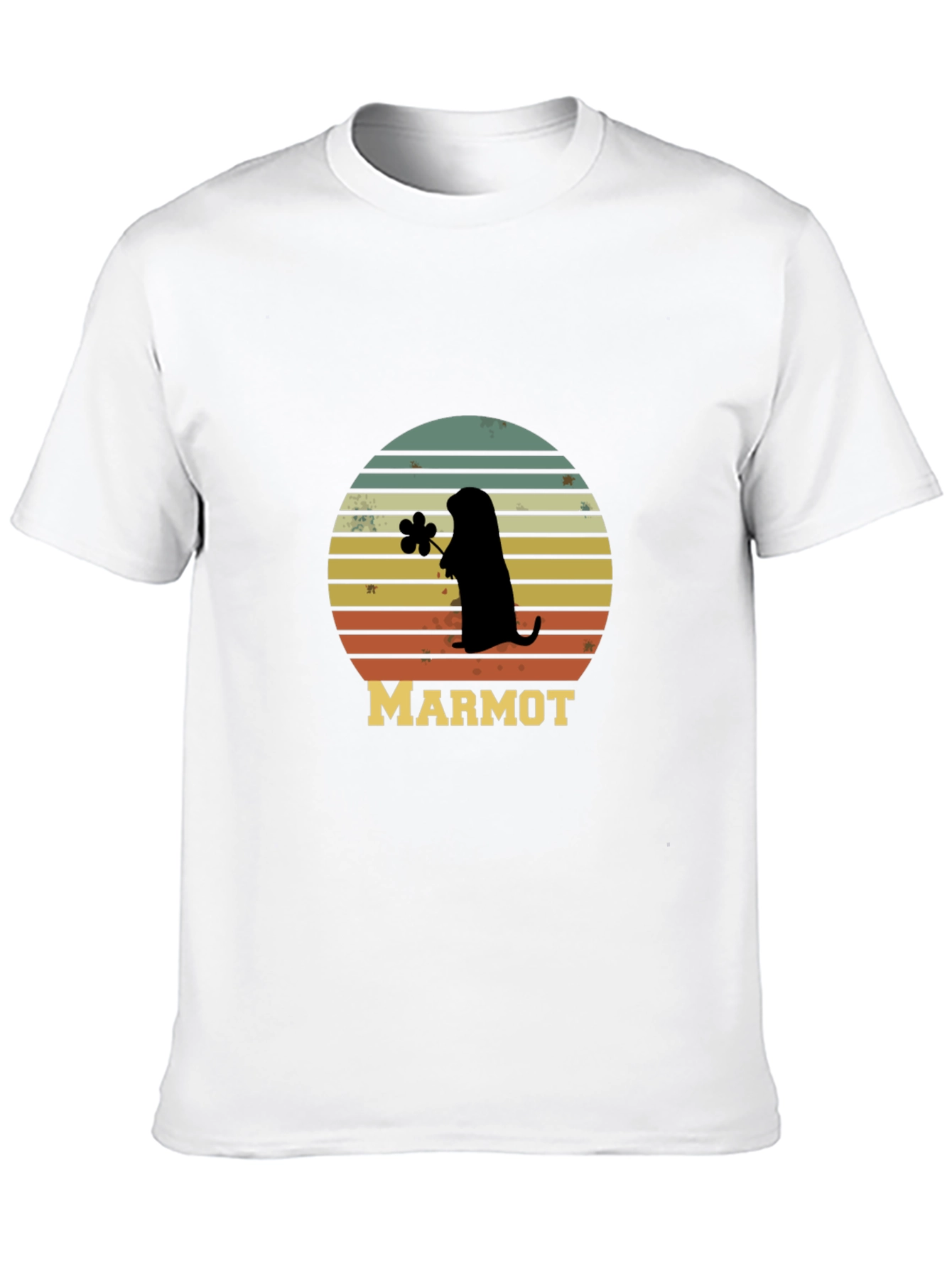 Black Retro Marmot Silhouette T-Shirt view 10