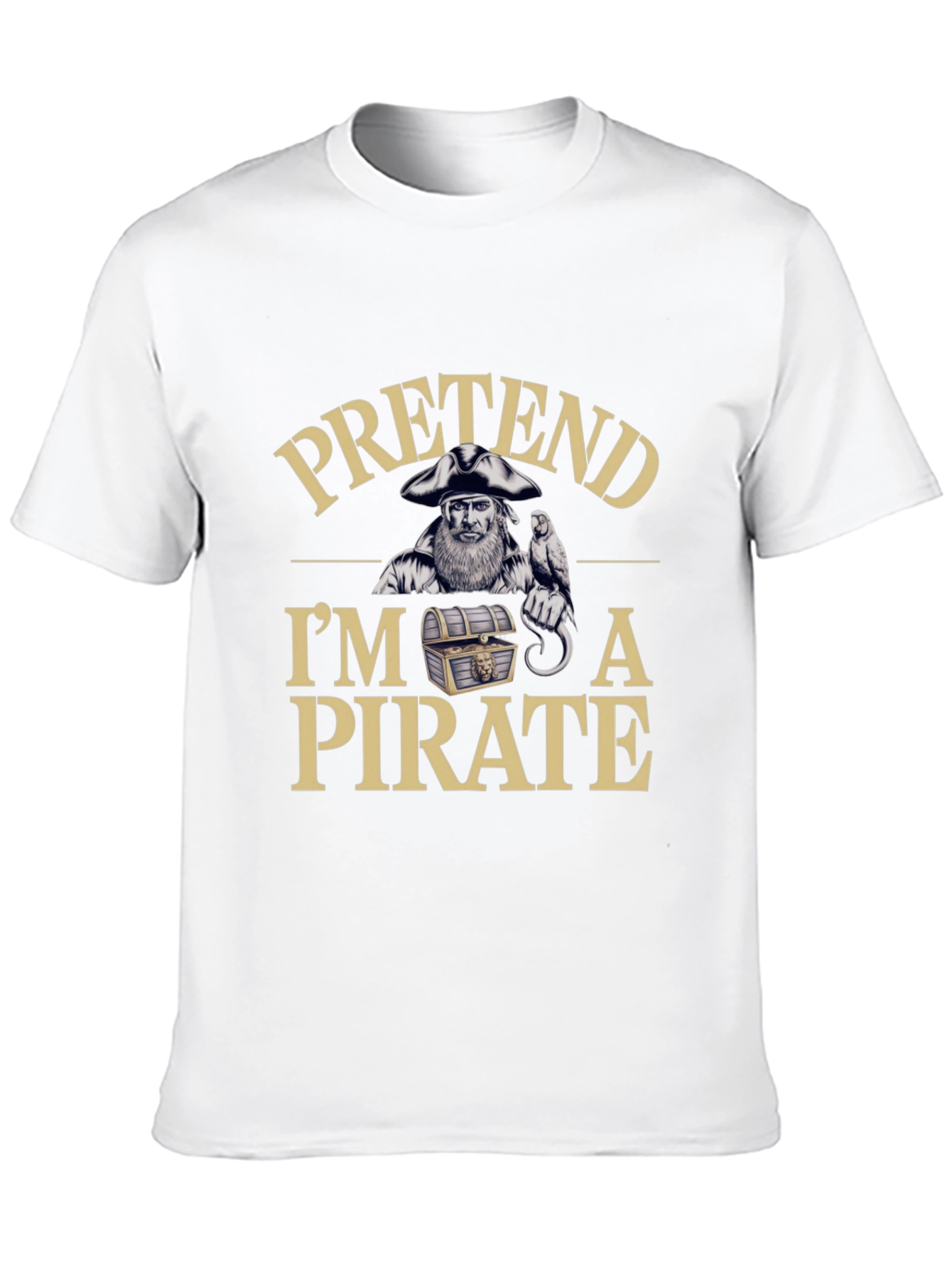 Black Funny Pretend I'm A Pirate Graphic Tee view 10