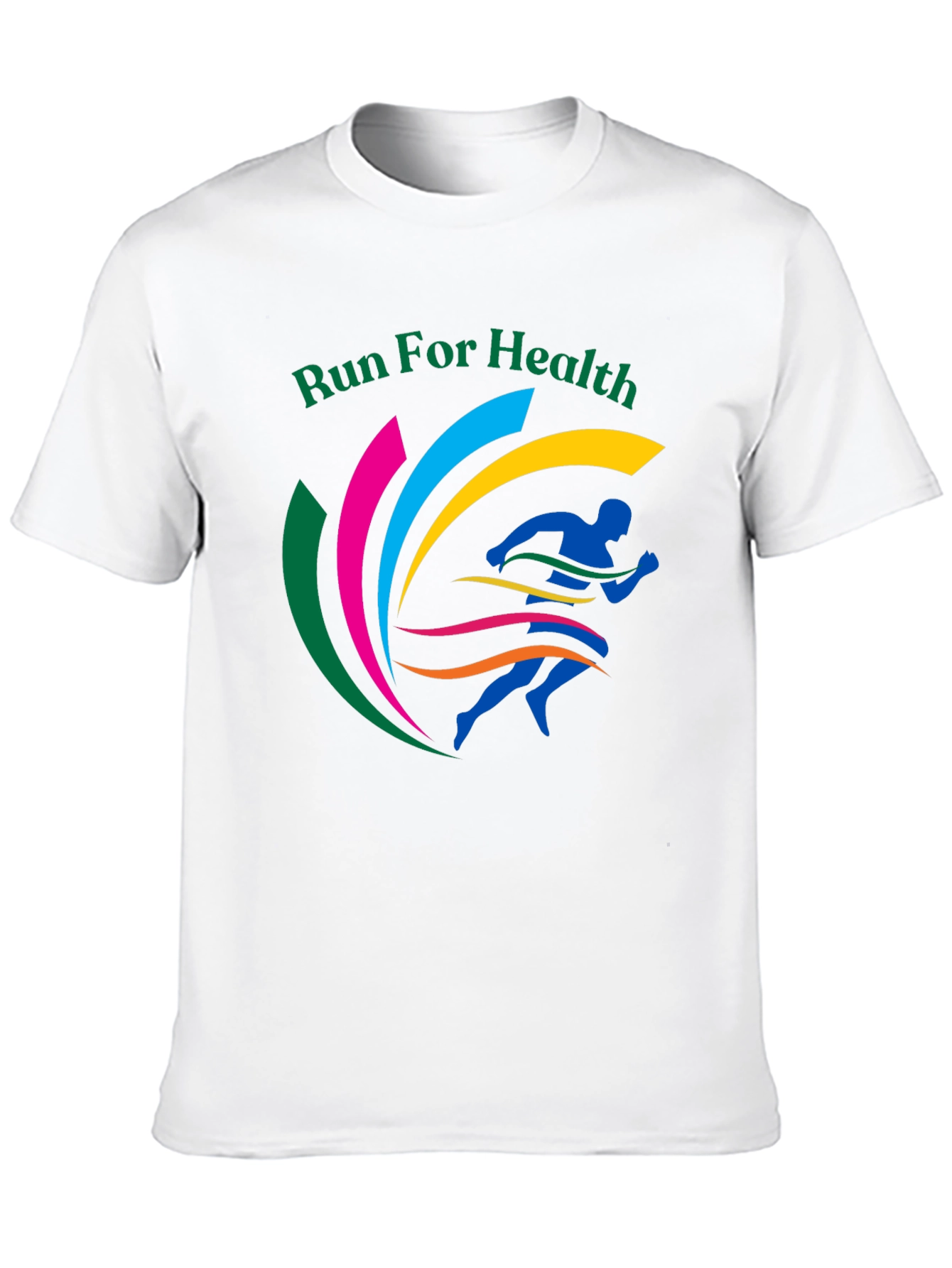 Black Run For Health Graphic Tee, Black Cotton Blend view 10