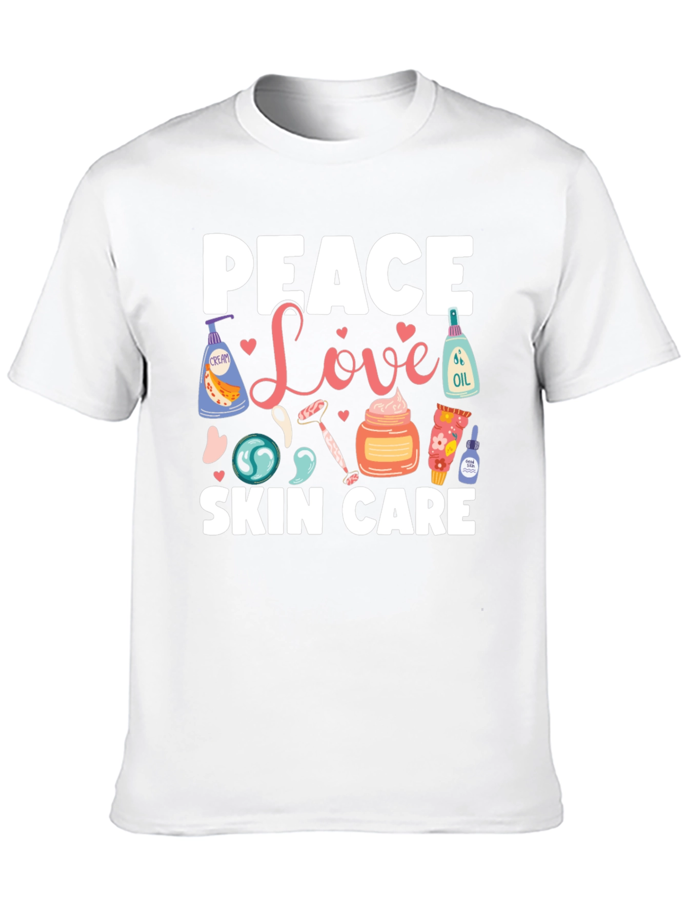 Black Peace Love Skin Care Black T-Shirt view 10