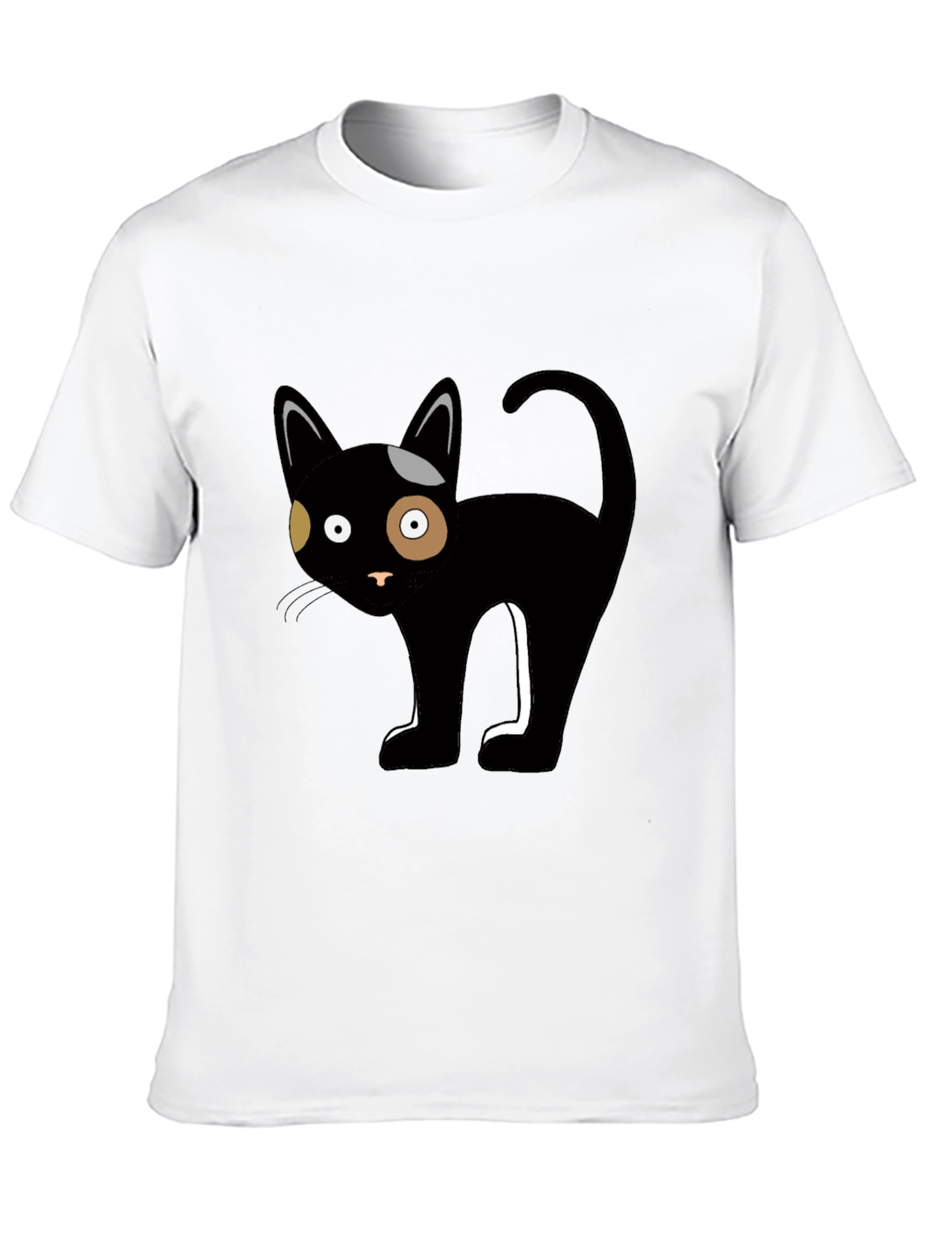 Black Black Cat Graphic Tee - Unique Cartoon Design view 10