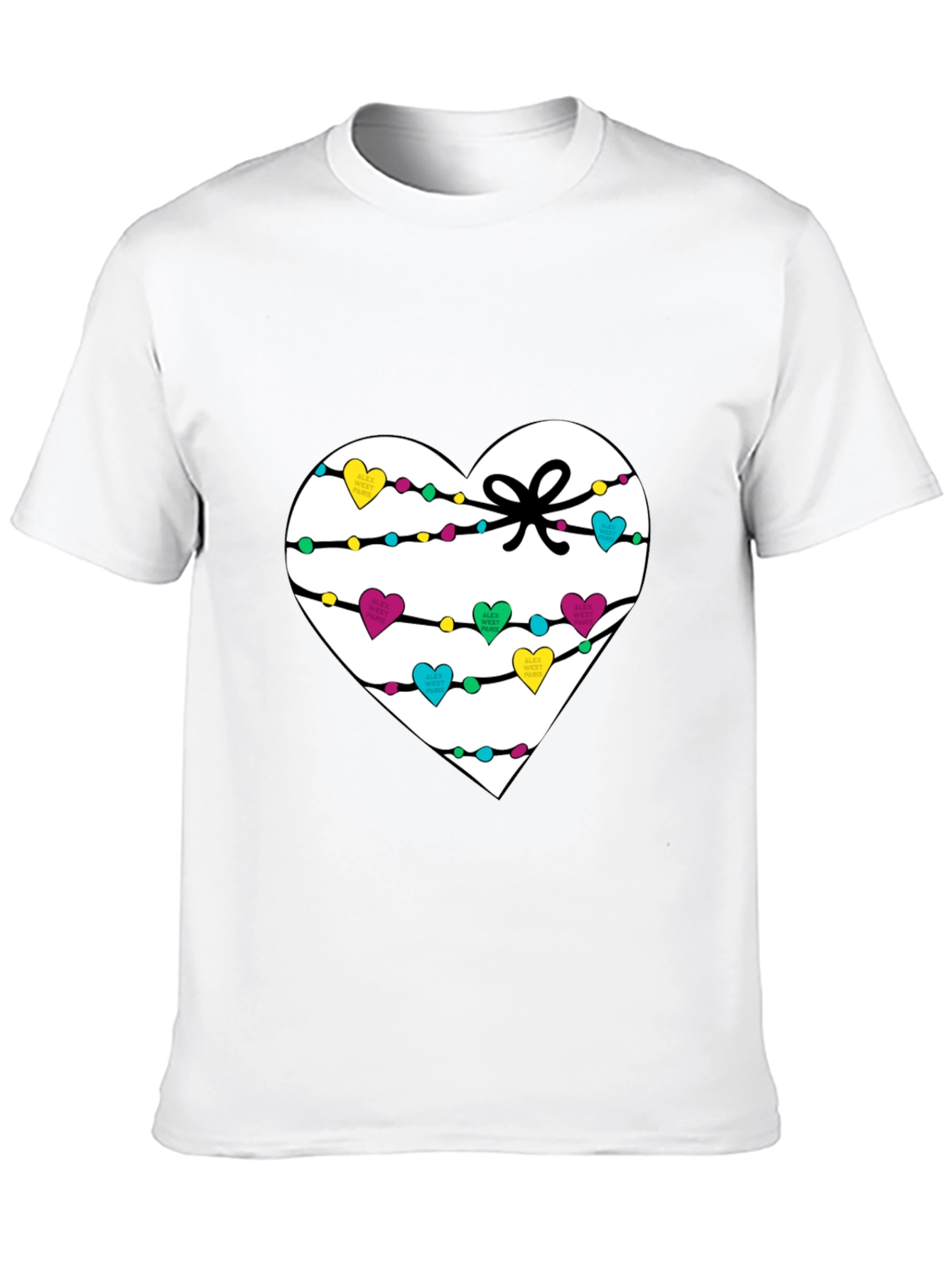 Black Heart Lights T-Shirt - Men's Black Tee view 10