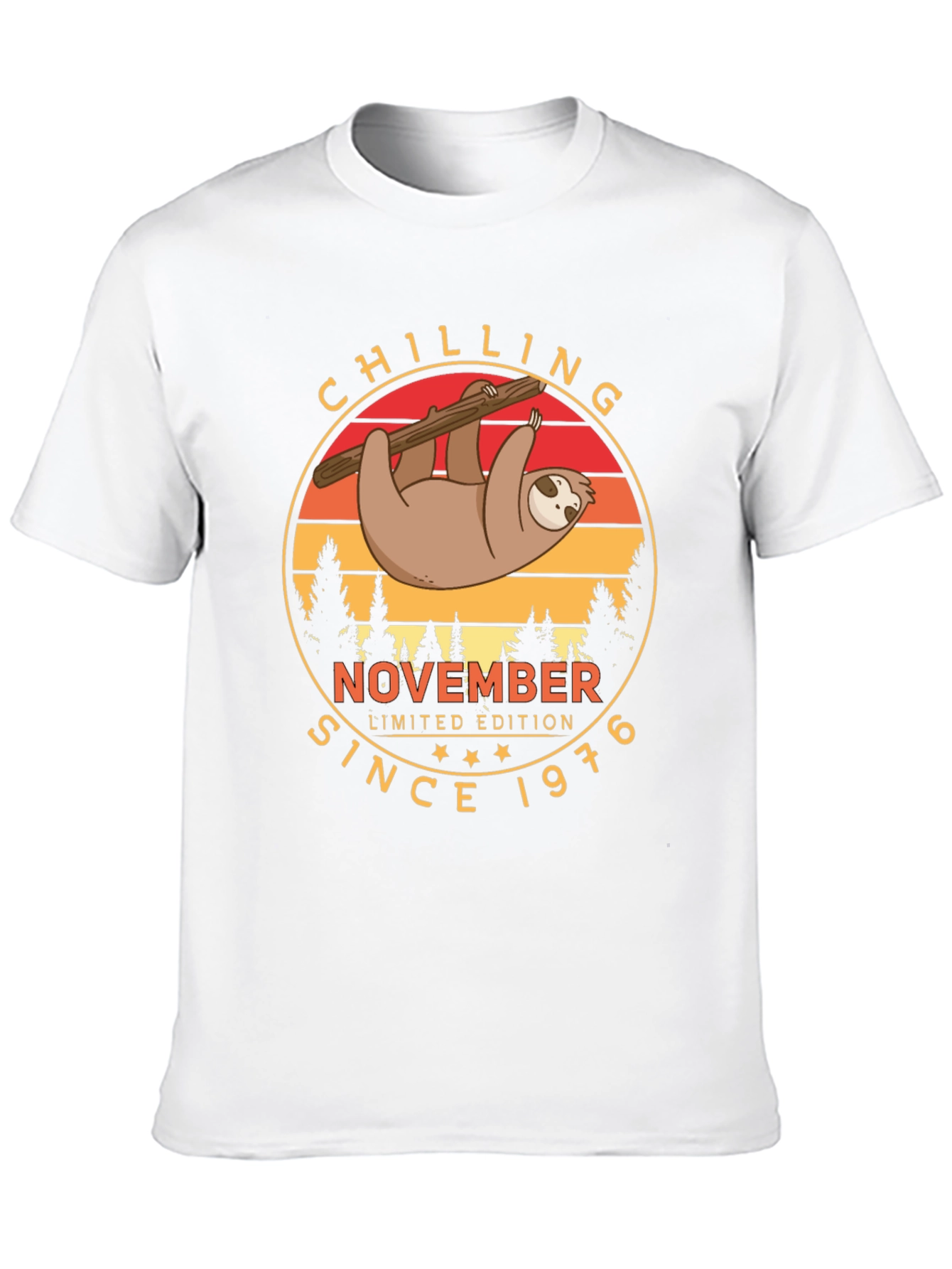 Black Chilling Sloth November 1976 Limited Edition T-Shirt view 10