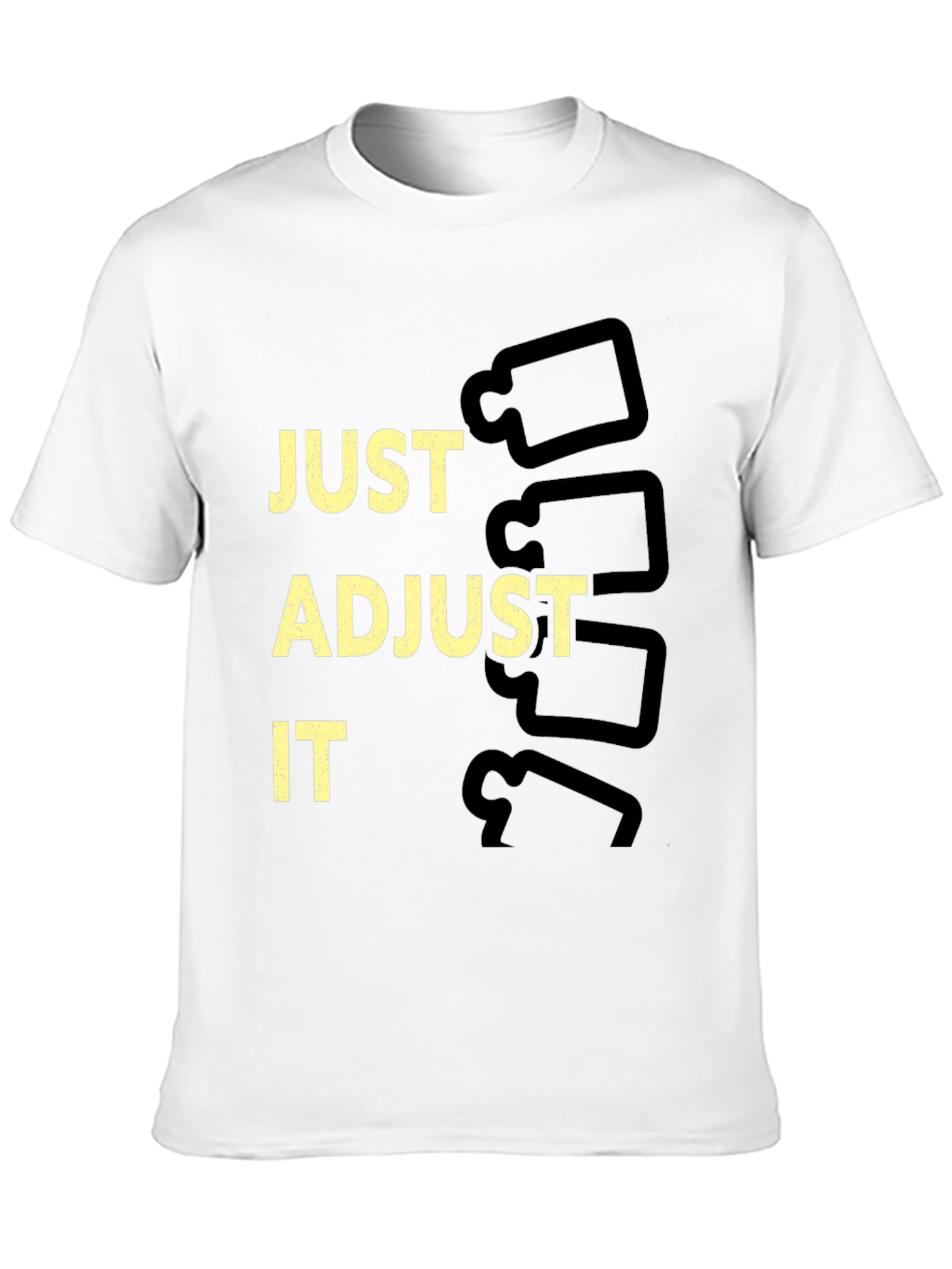 Black Just Adjust It Chiropractic T-Shirt view 10