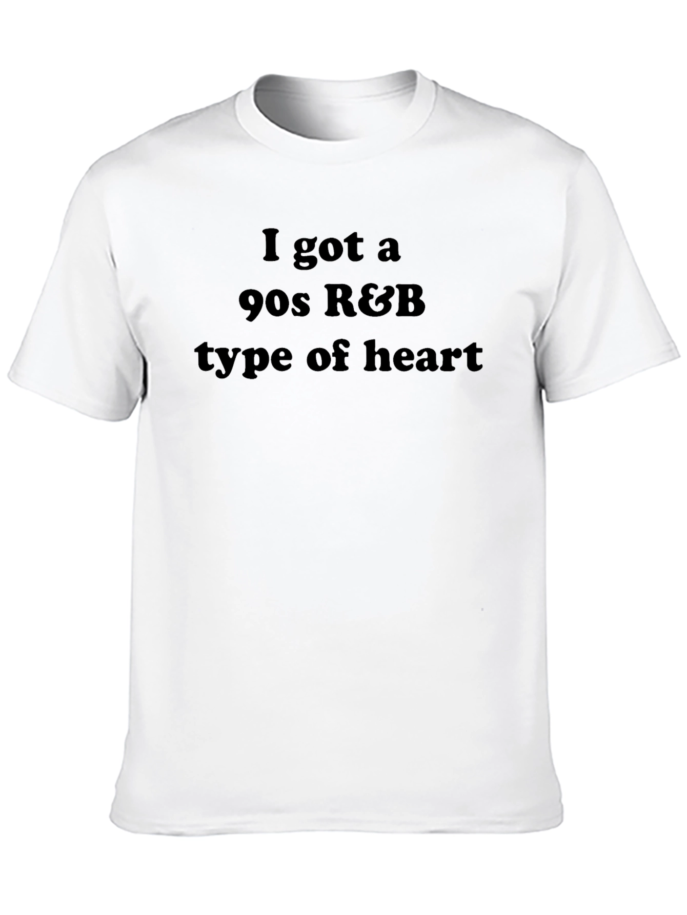 Black 90s R&B Heart T-Shirt - Classic Style view 10