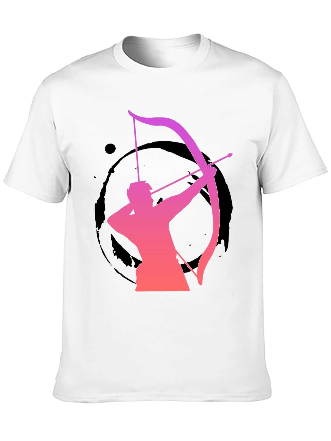 Black Archery Silhouette Graphic T-Shirt - Black view 10