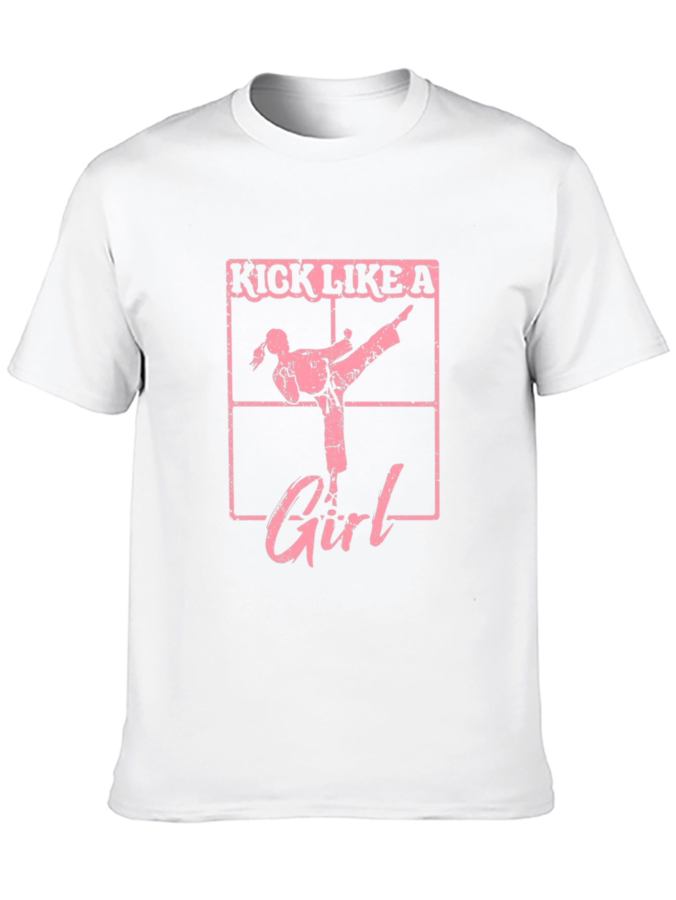 Black Kick Like a Girl T-Shirt - Martial Arts Tee view 10