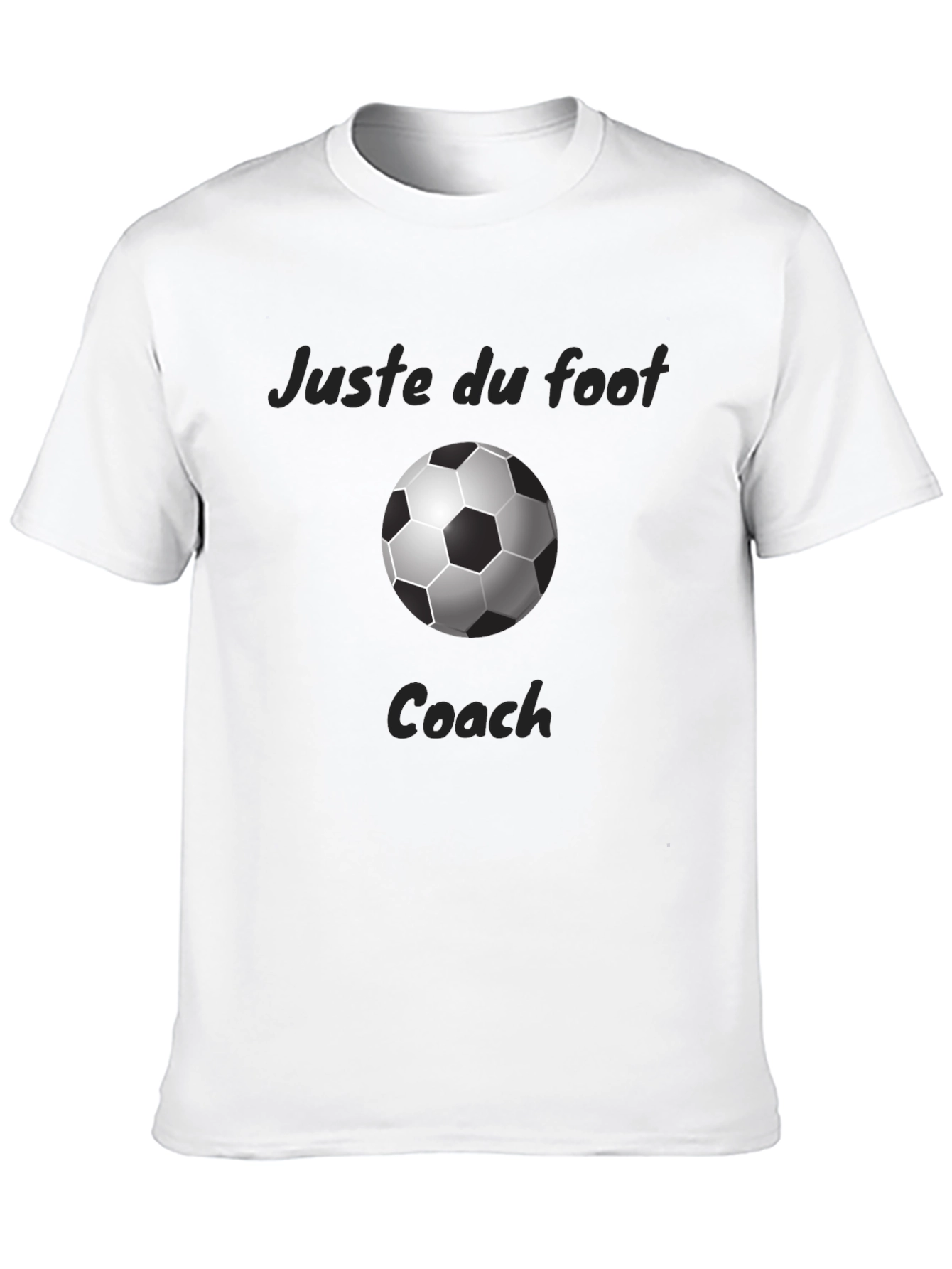 Black Juste du Foot Soccer Coach Black T-Shirt view 10