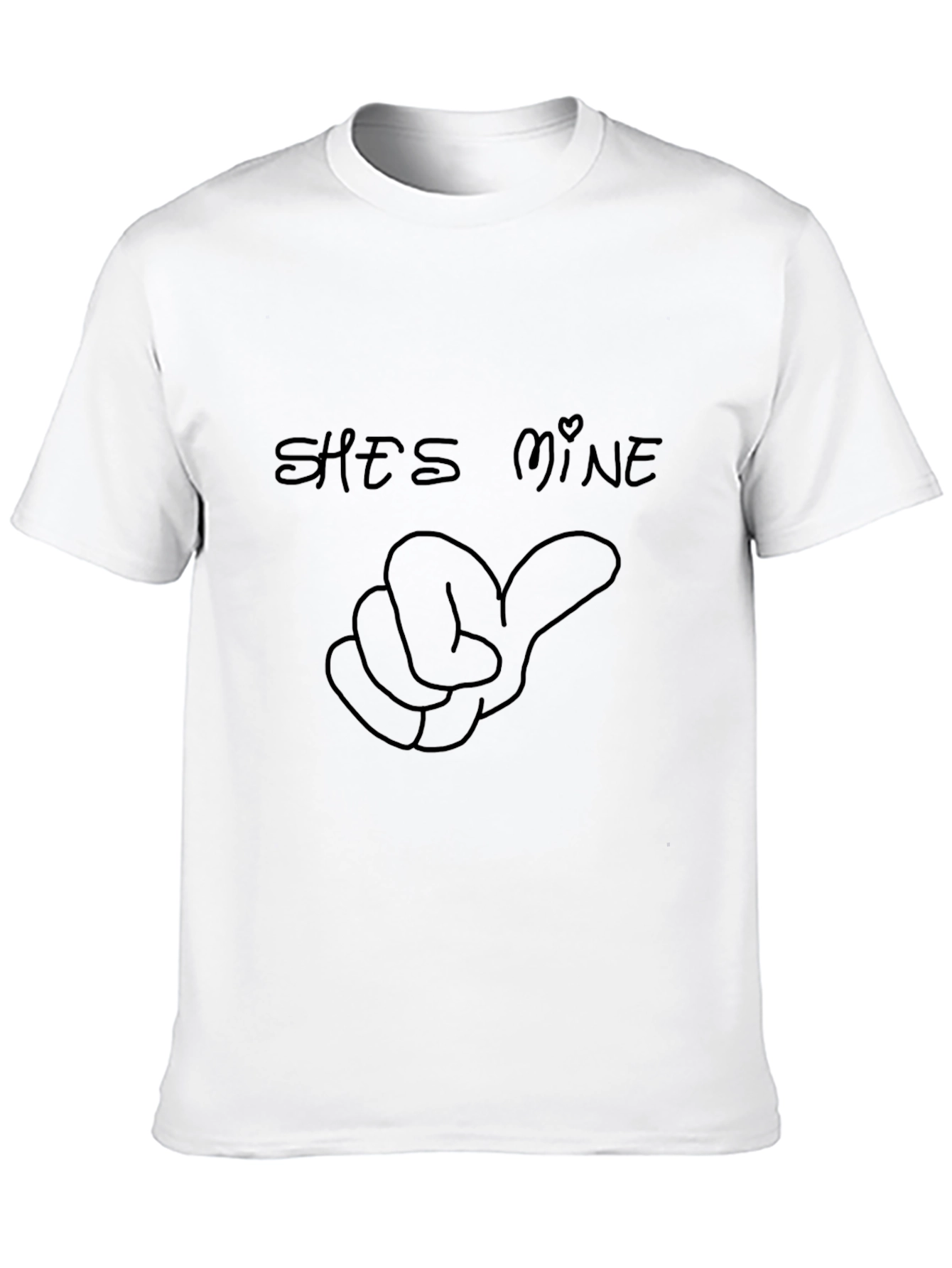 Black She's Mine Graphic T-Shirt - Black - Casual Wear view 10