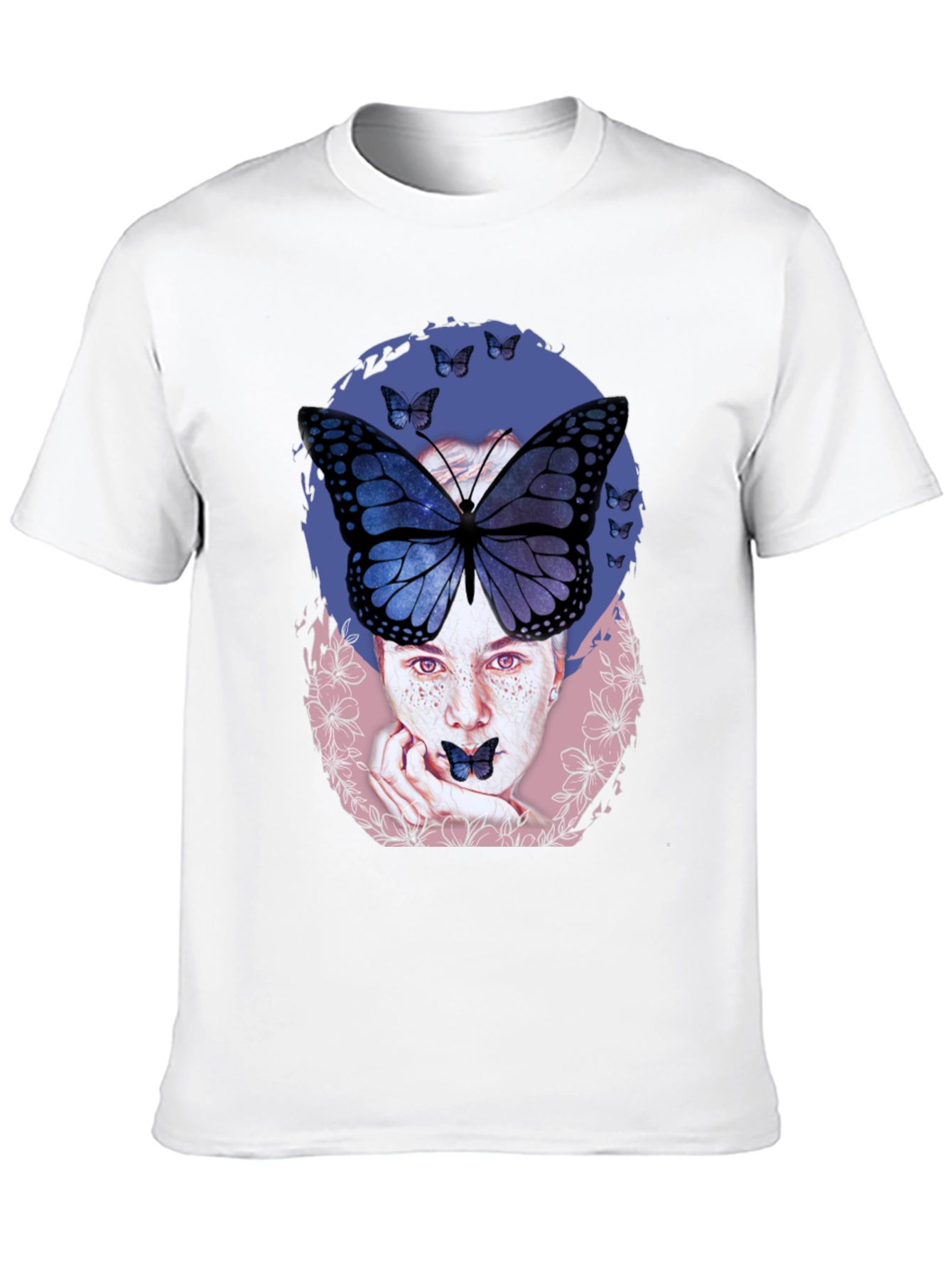 Black Butterfly Woman Graphic Tee view 10
