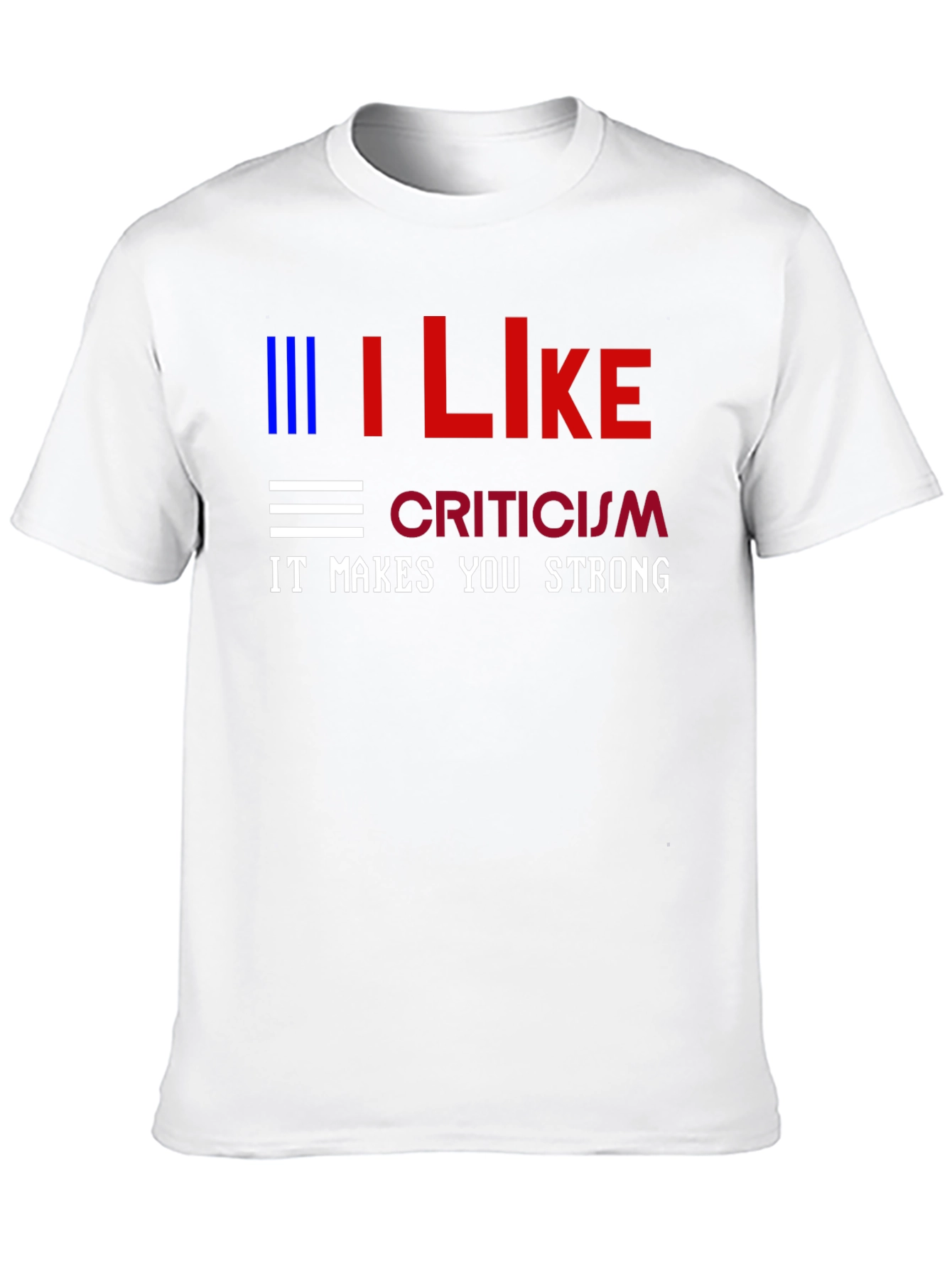 Black I Like Criticism Graphic Tee - Strong Message T-Shirt view 10