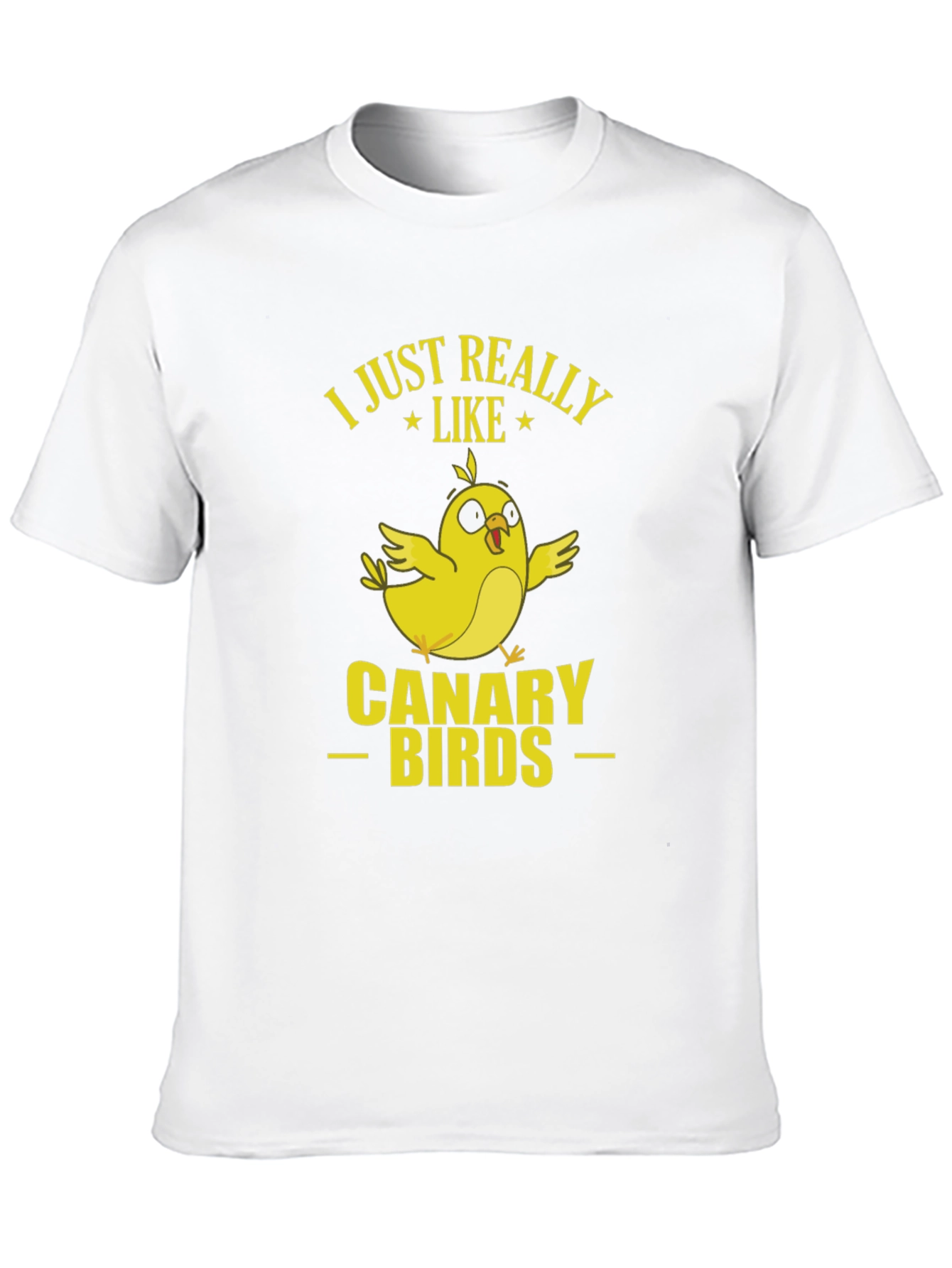 Black I Just Really Like Canary Birds Graphic T-Shirt view 10