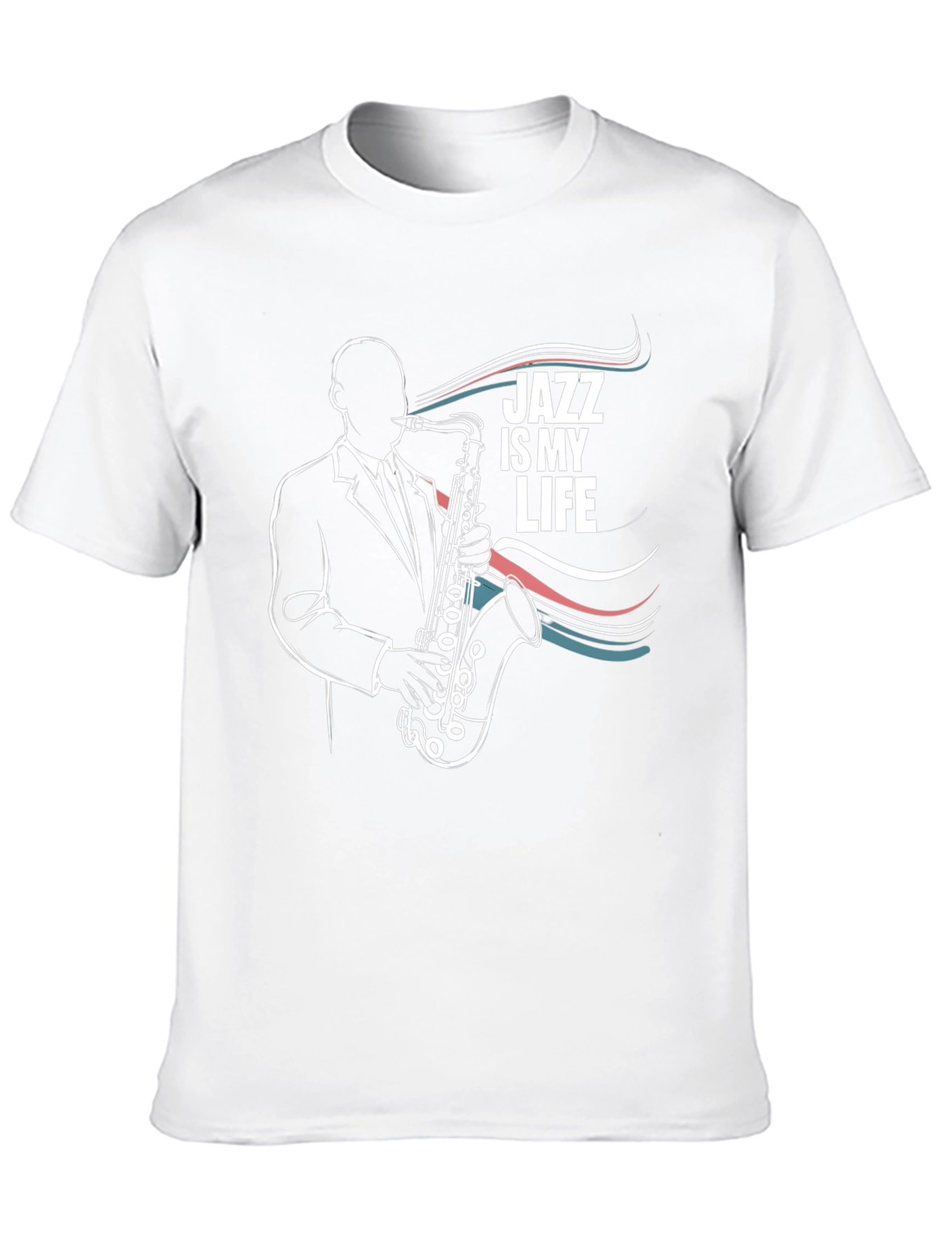 Black Jazz is my Life T-Shirt - Saxophone Graphic Tee view 10