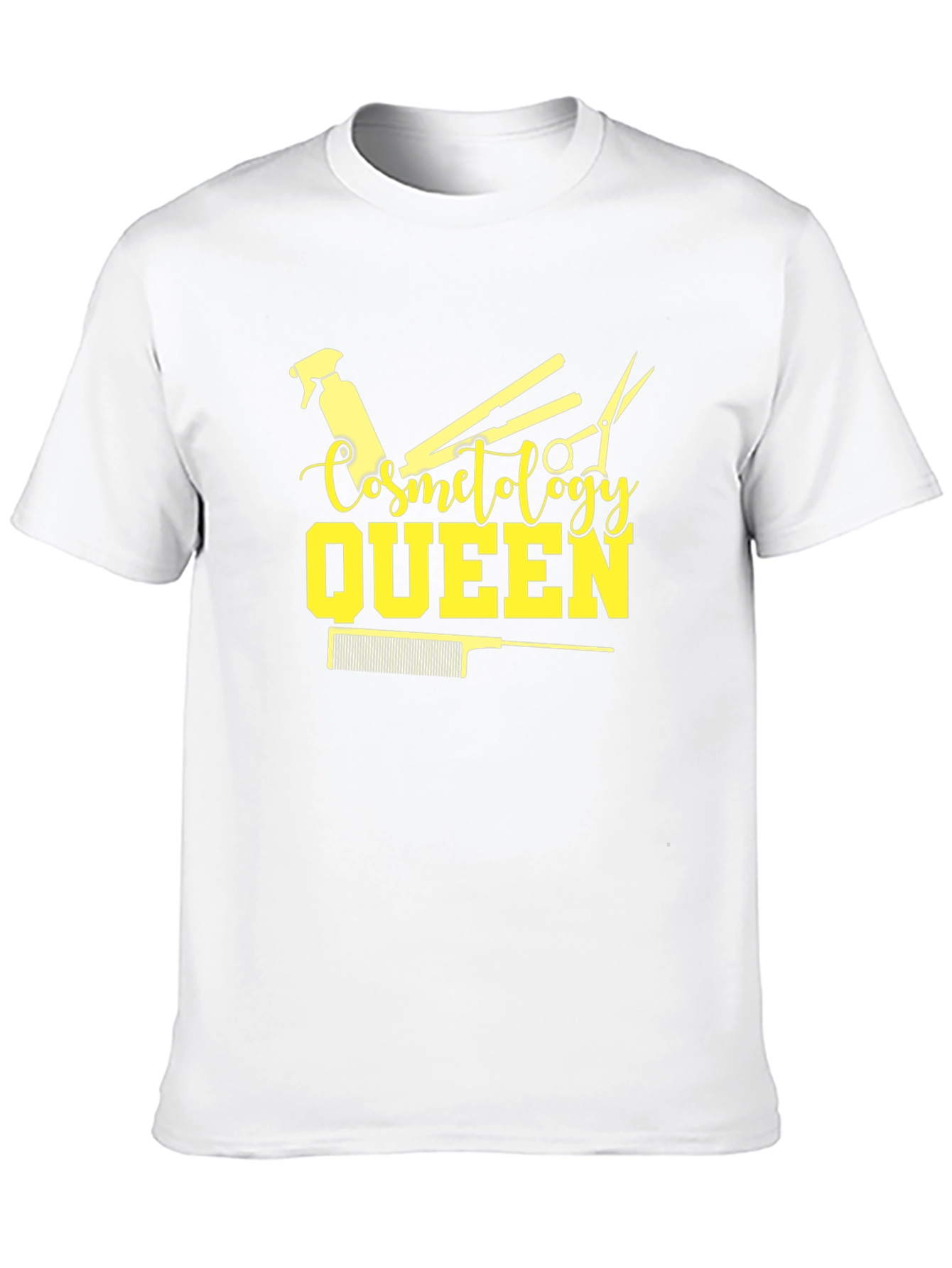 Black Cosmetology Queen T-Shirt - Black, Stylish Design view 10