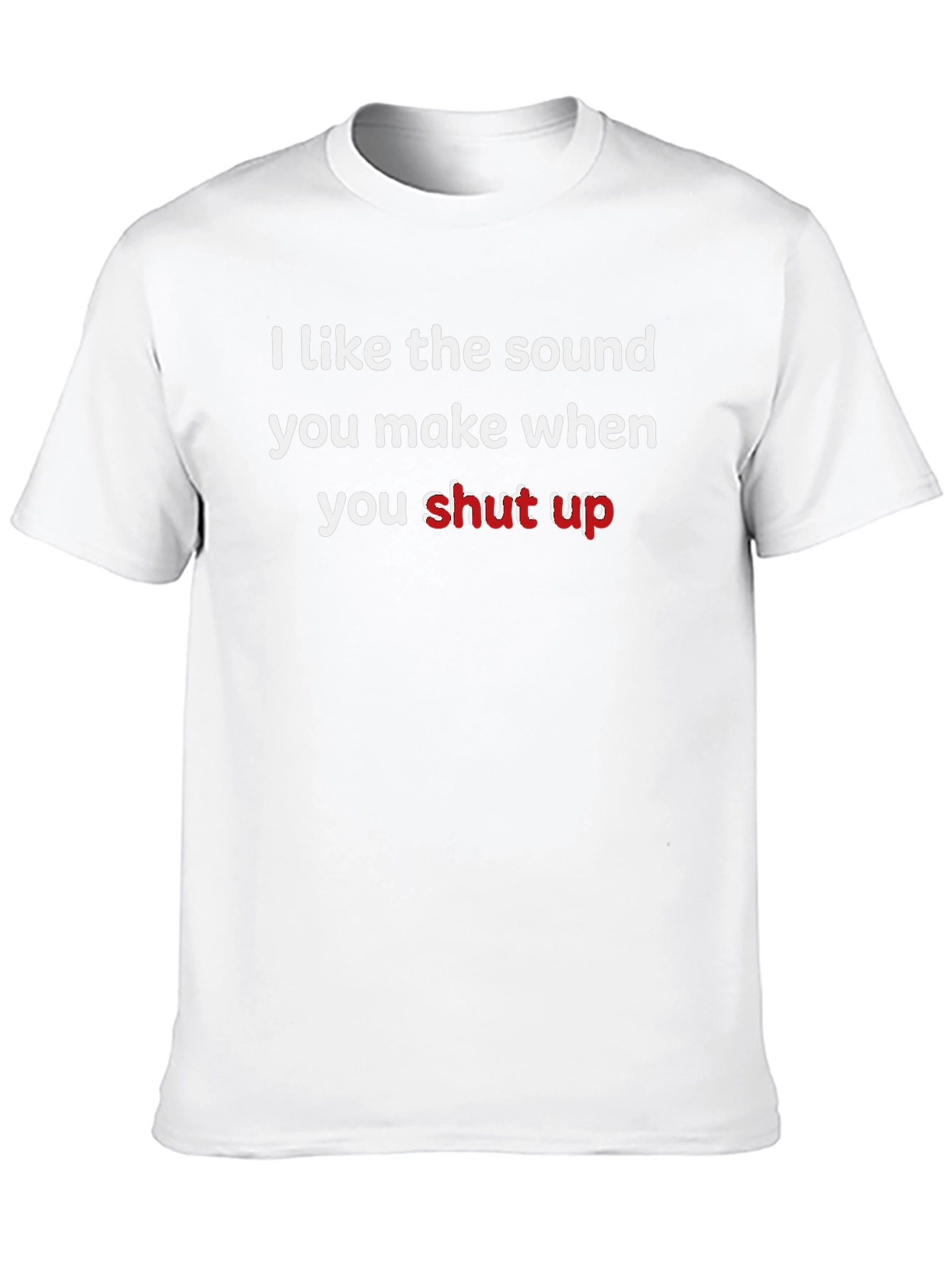 Black Humorous Slogan Tee: "I Like The Sound" view 10