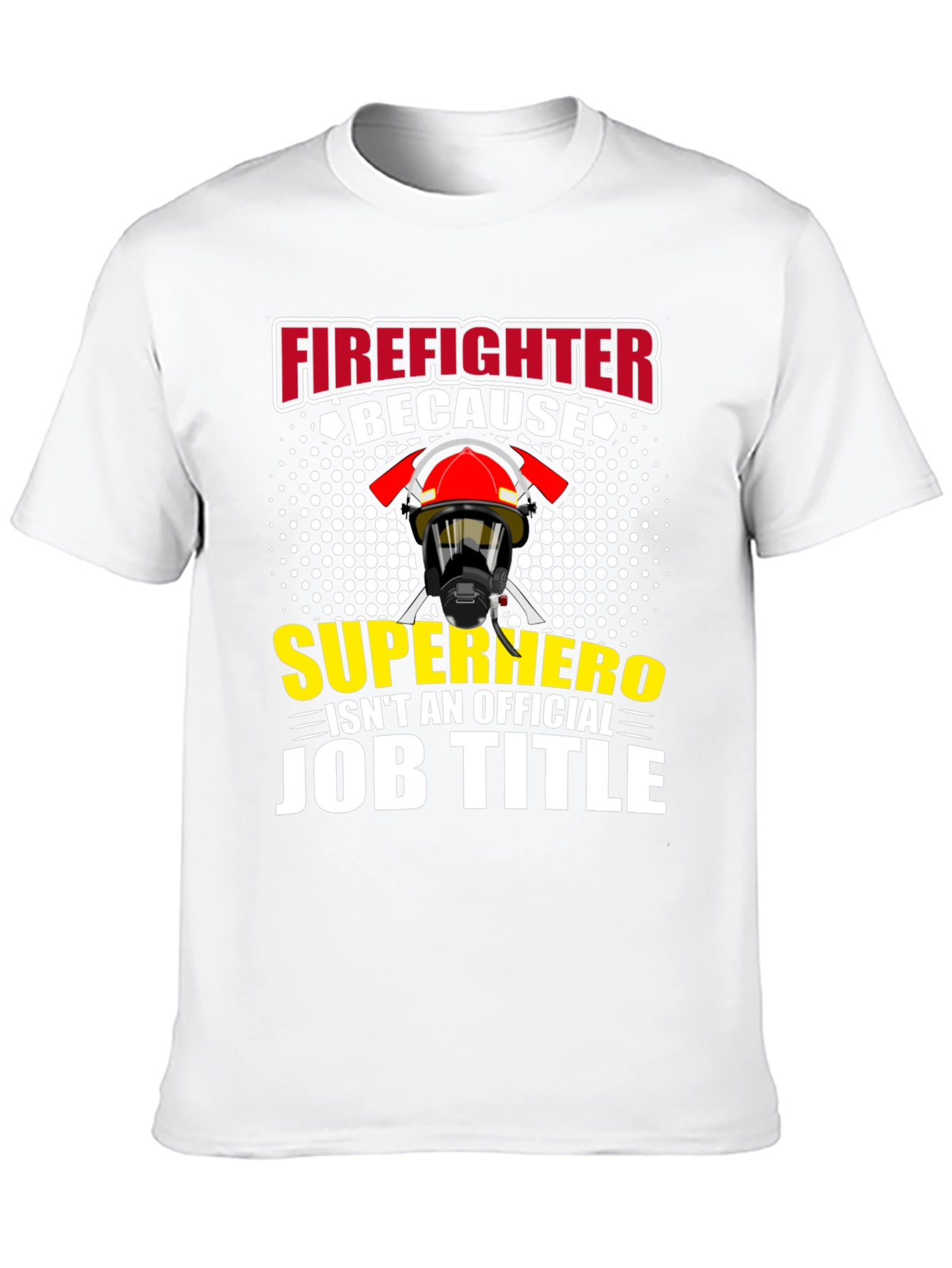 Black Firefighter Superhero Job Title Graphic T-Shirt view 10