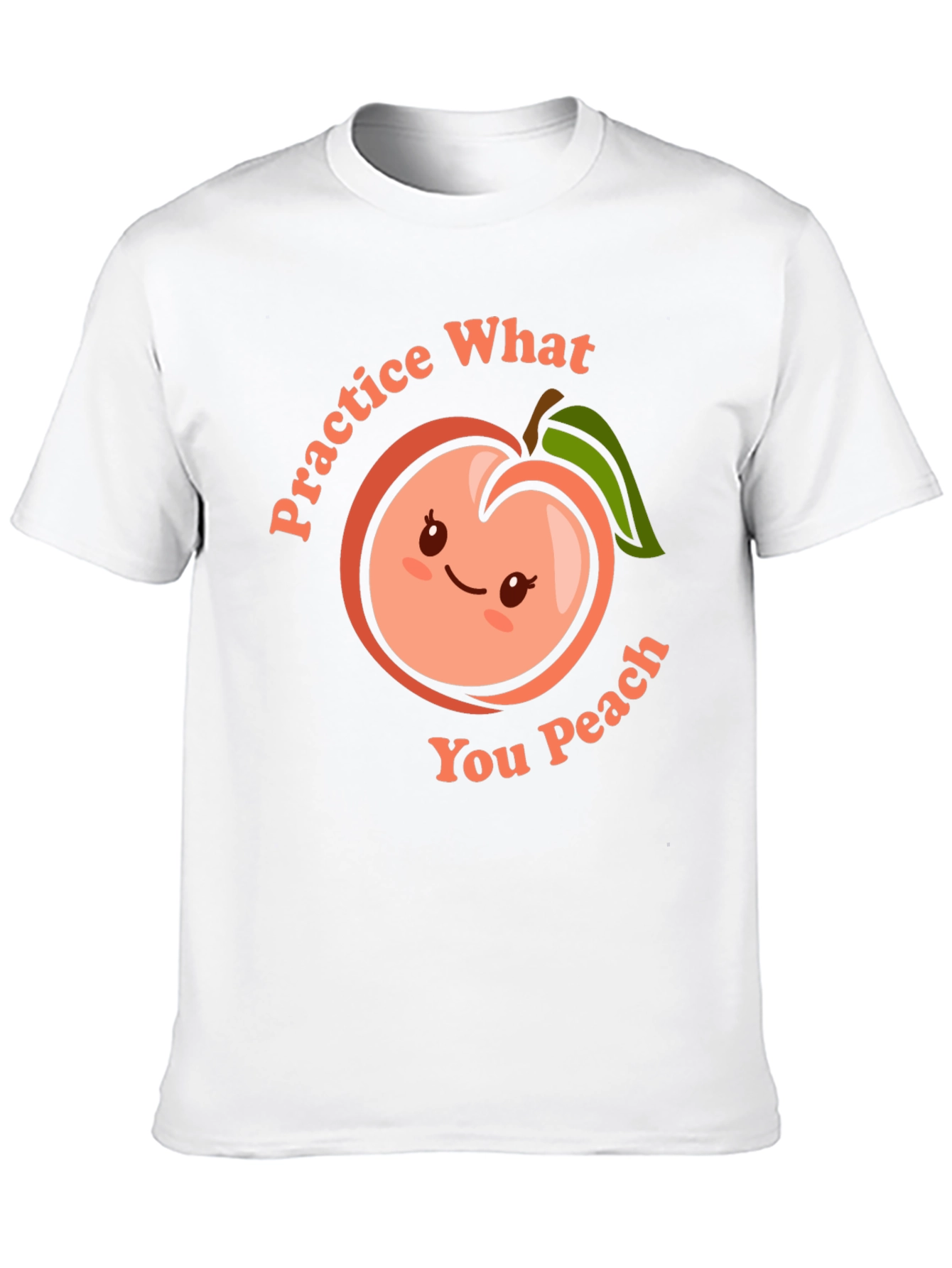 Black Practice What You Peach Funny T-Shirt view 10