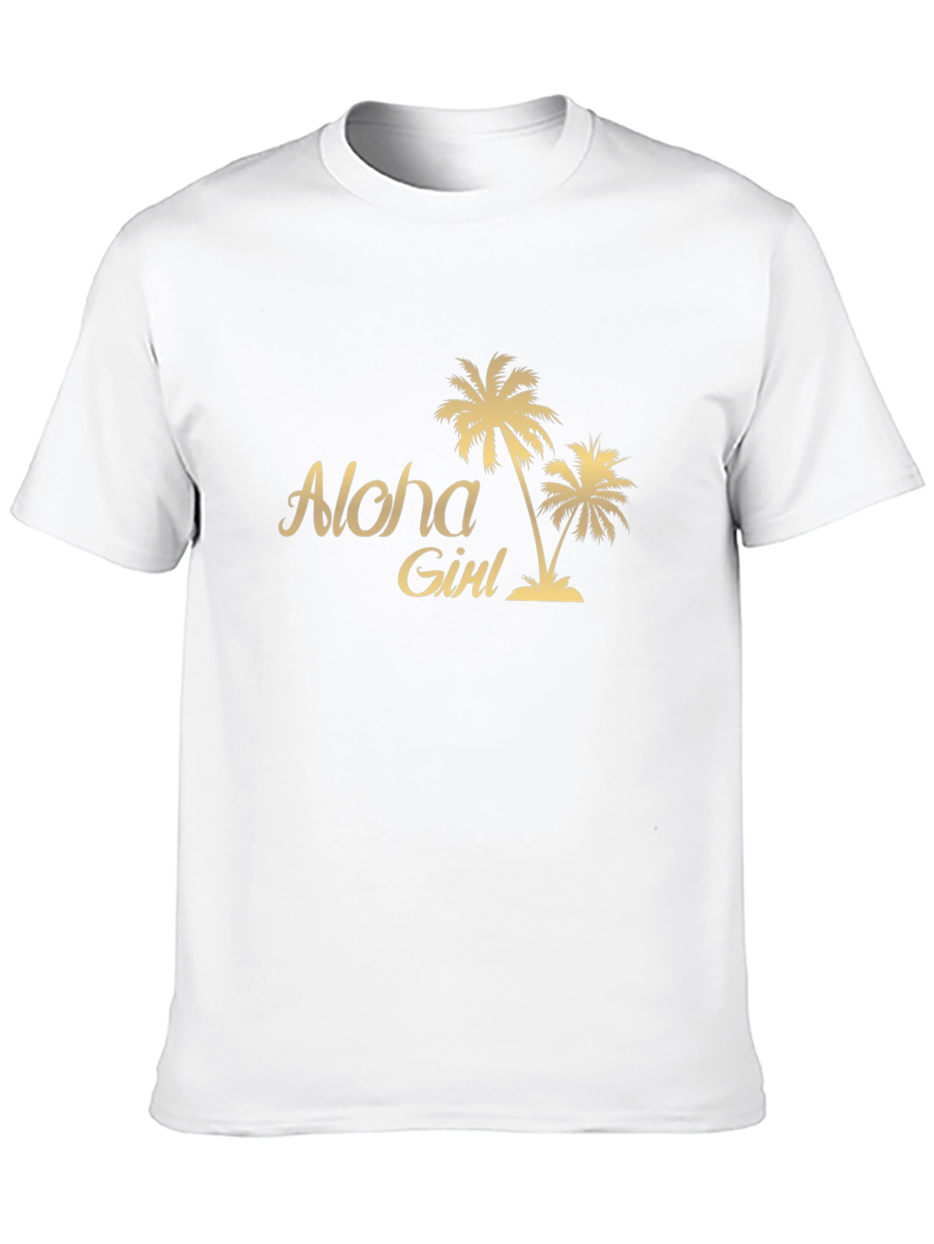 Black Aloha Girl Graphic Tee - Tropical Palm Tree T-Shirt view 10