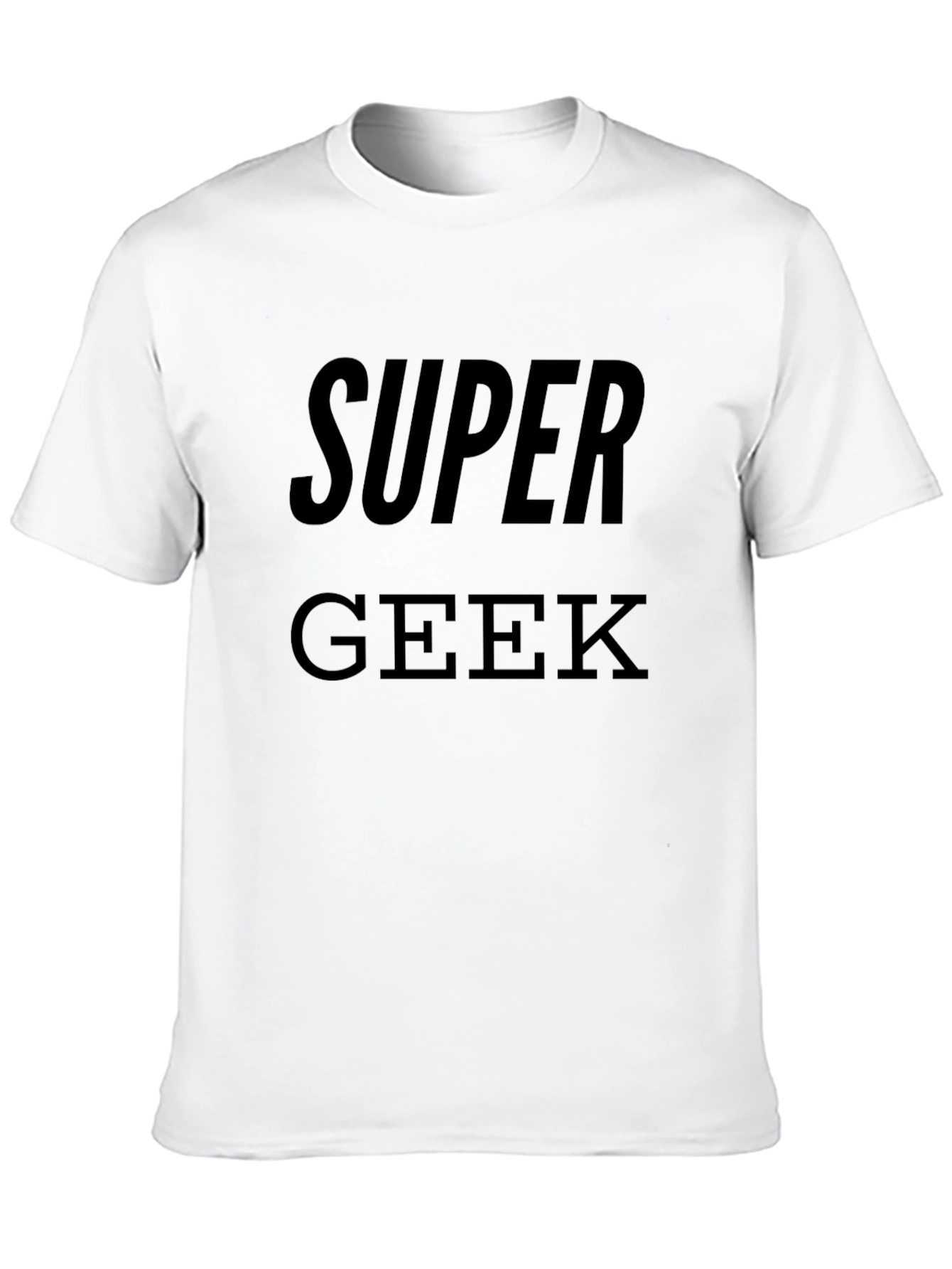 Black Super Geek Graphic Tee - Soft Cotton Blend Comfort view 10