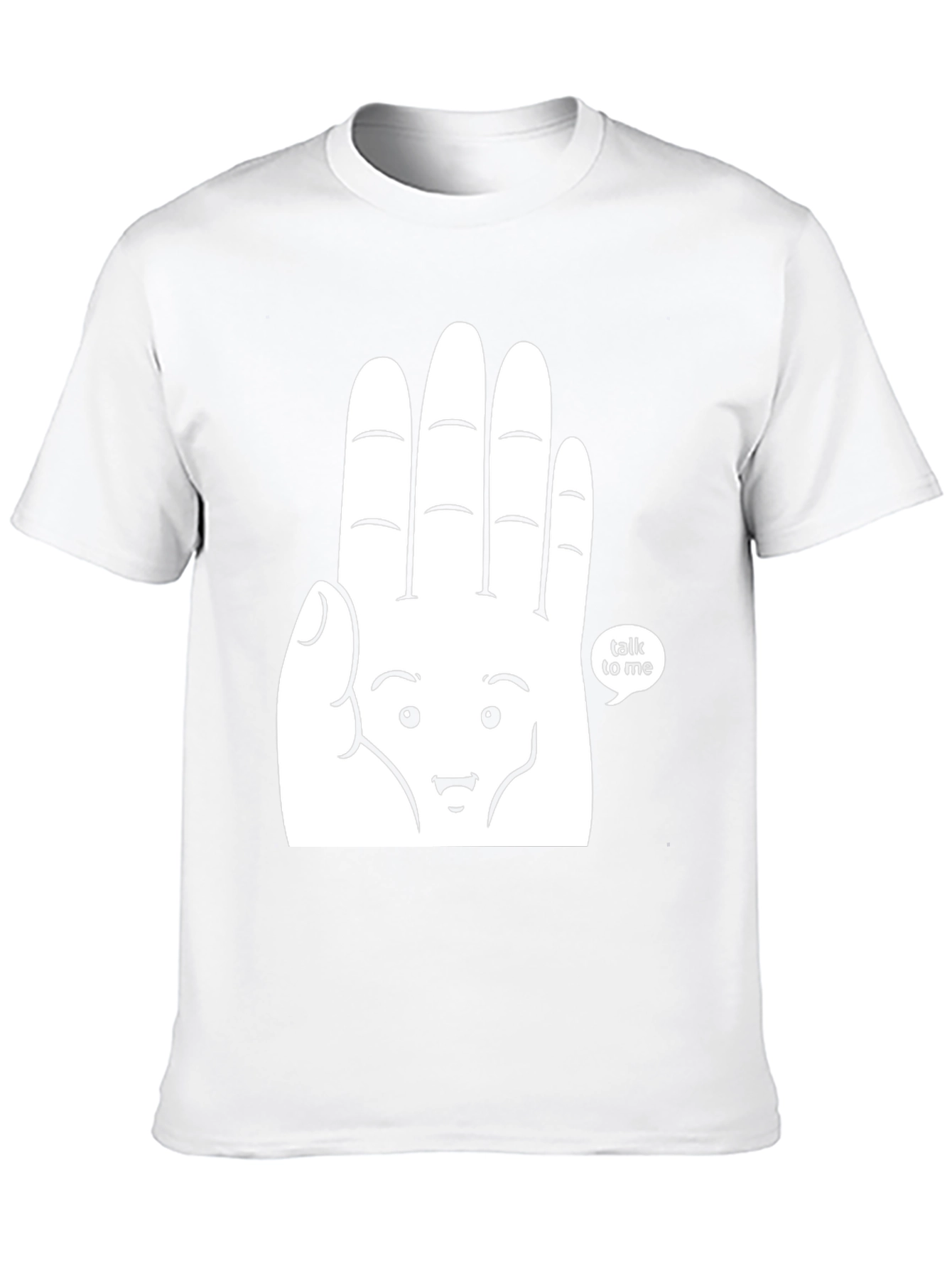 Black Talk To Me Graphic Tee - Funny Hand Design T-Shirt view 10