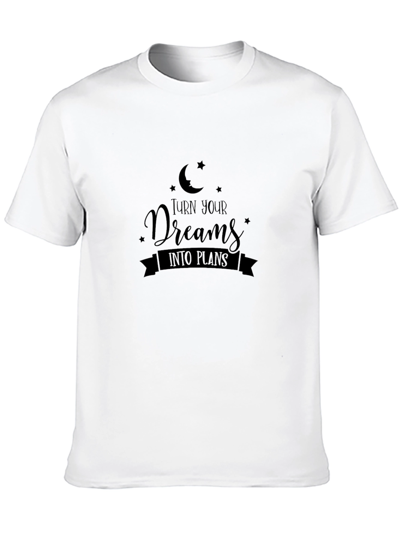 Black Dream Plan Graphic Tee - Motivational Black T-Shirt view 10