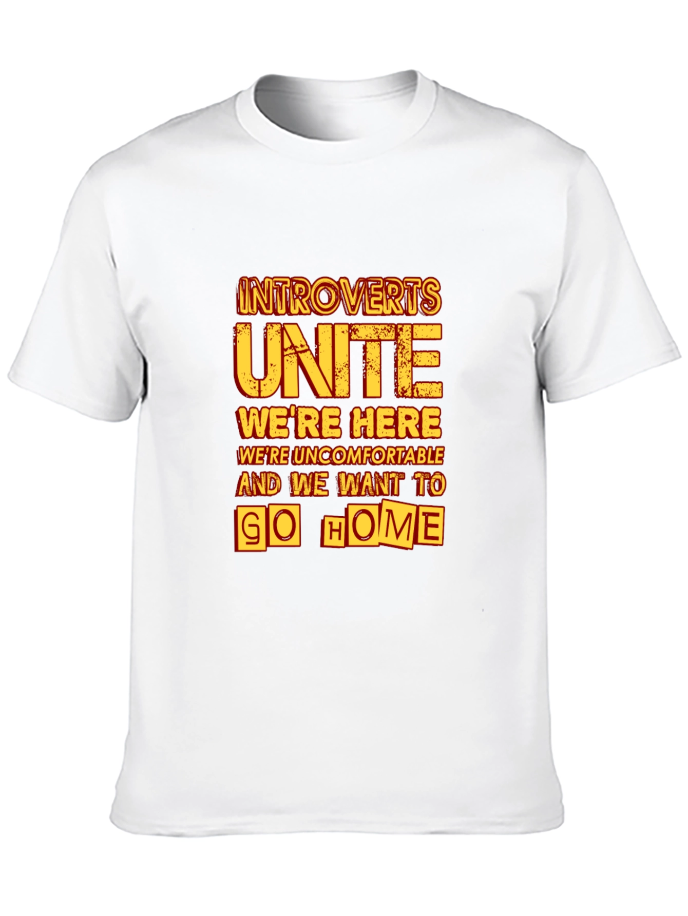 Black Introverts Unite Graphic Tee - Black Cotton T-Shirt view 10