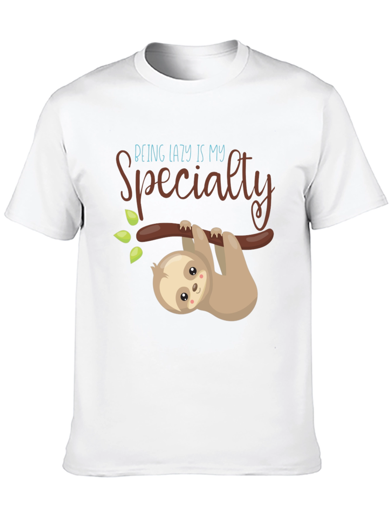 Black Lazy Sloth Graphic Tee - Men's Black T-Shirt view 10