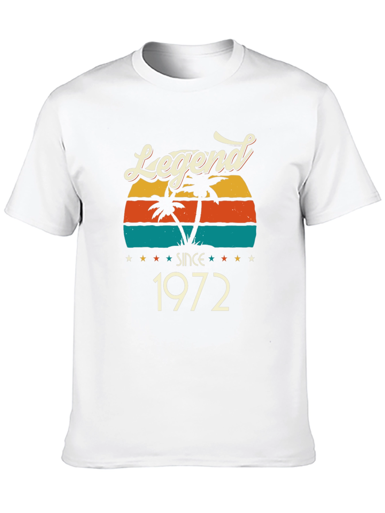 Black Legend Since 1972 Retro Palm Tree T-Shirt view 10