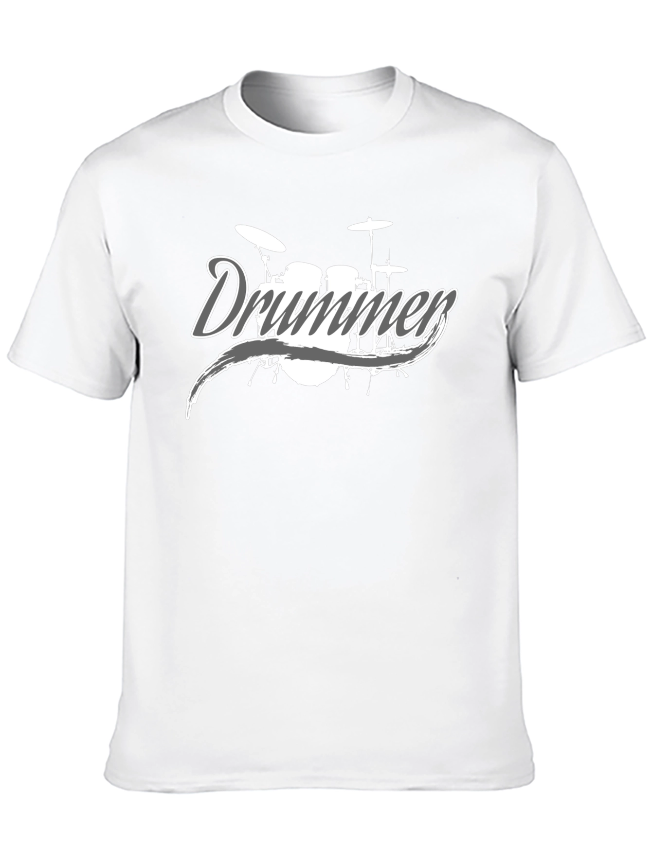 Black Drummer T-Shirt - Black - Music Lover Tee view 10