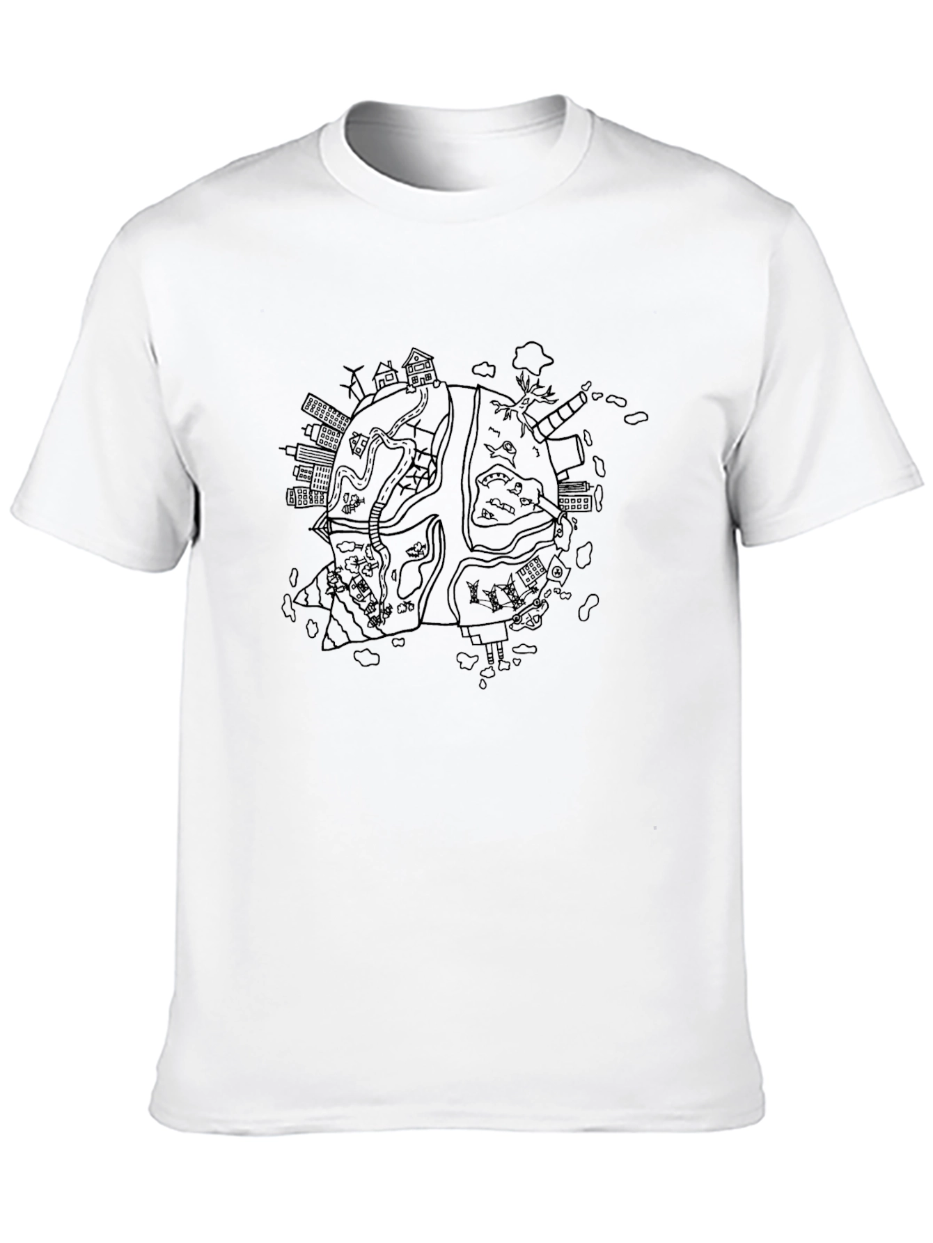 Black Earth Graphic Black T-Shirt view 10