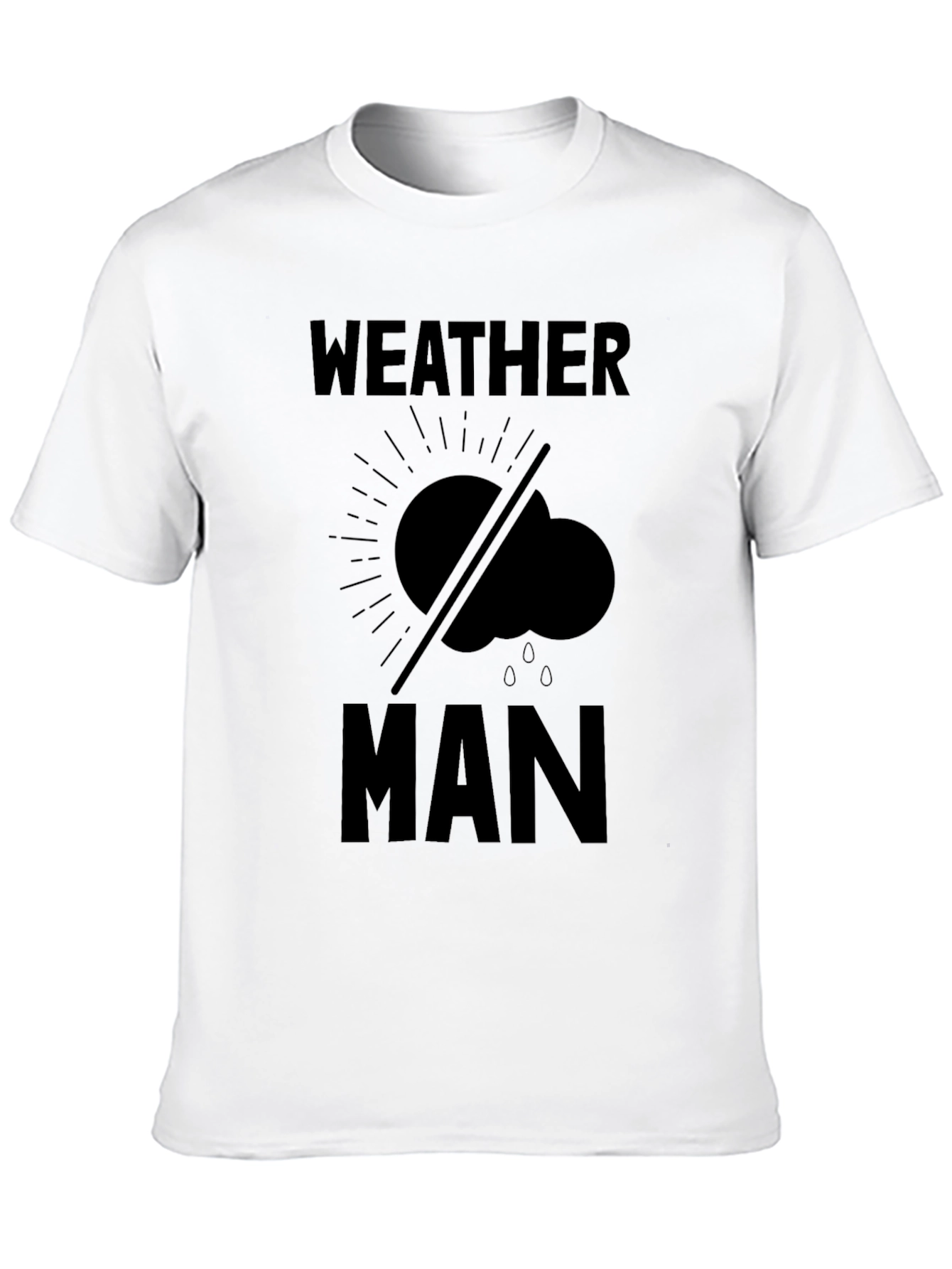 Black Weather Man Graphic Tee - Black Humor T-Shirt view 10