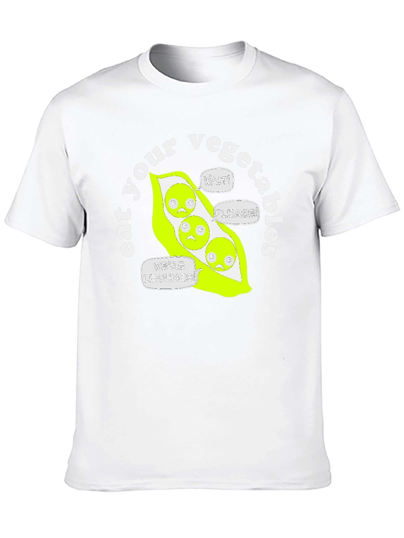 Black Eat Your Vegetables Funny Graphic T-Shirt view 10