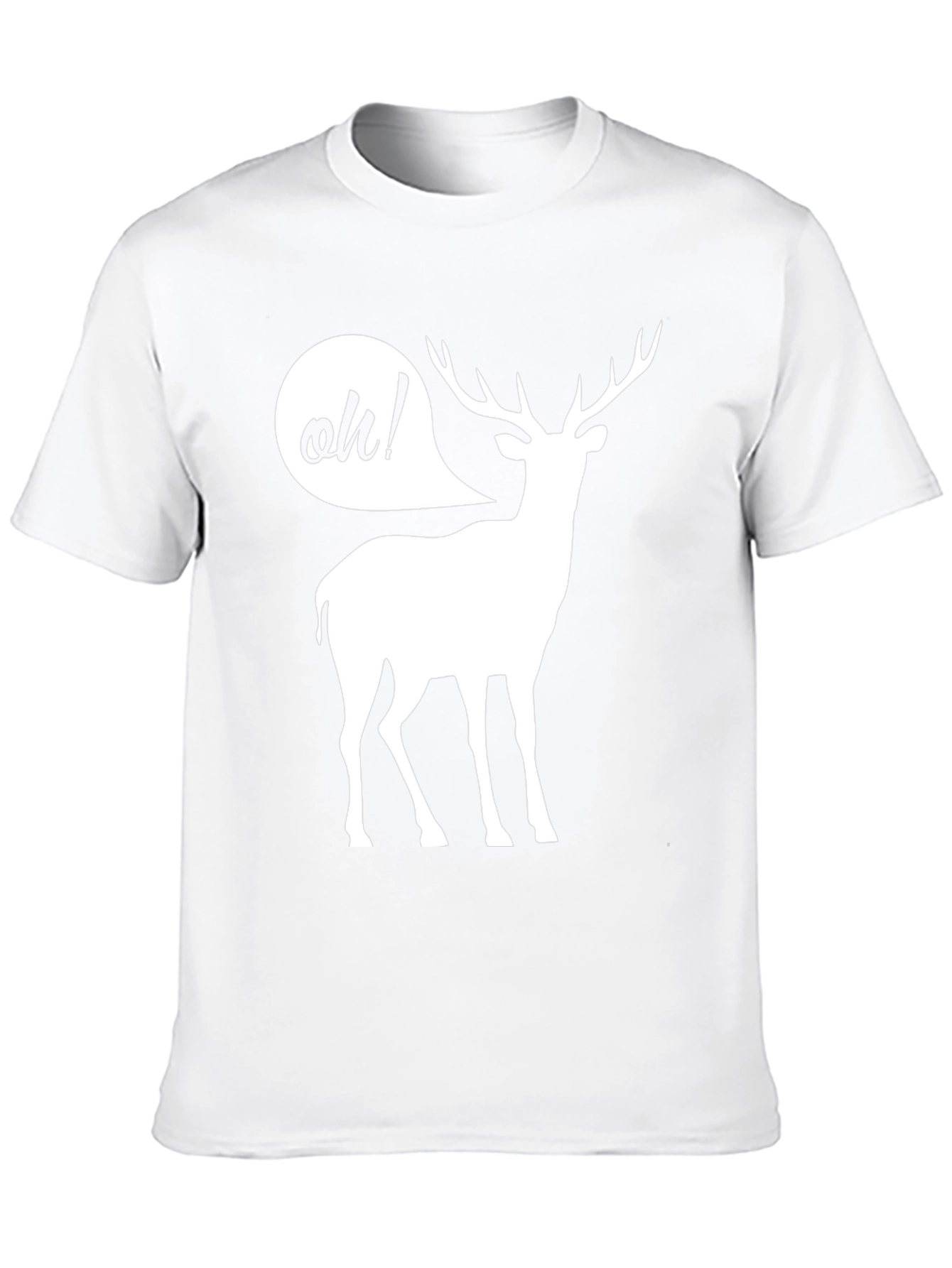 Black Oh Deer! Funny Graphic T-Shirt view 10