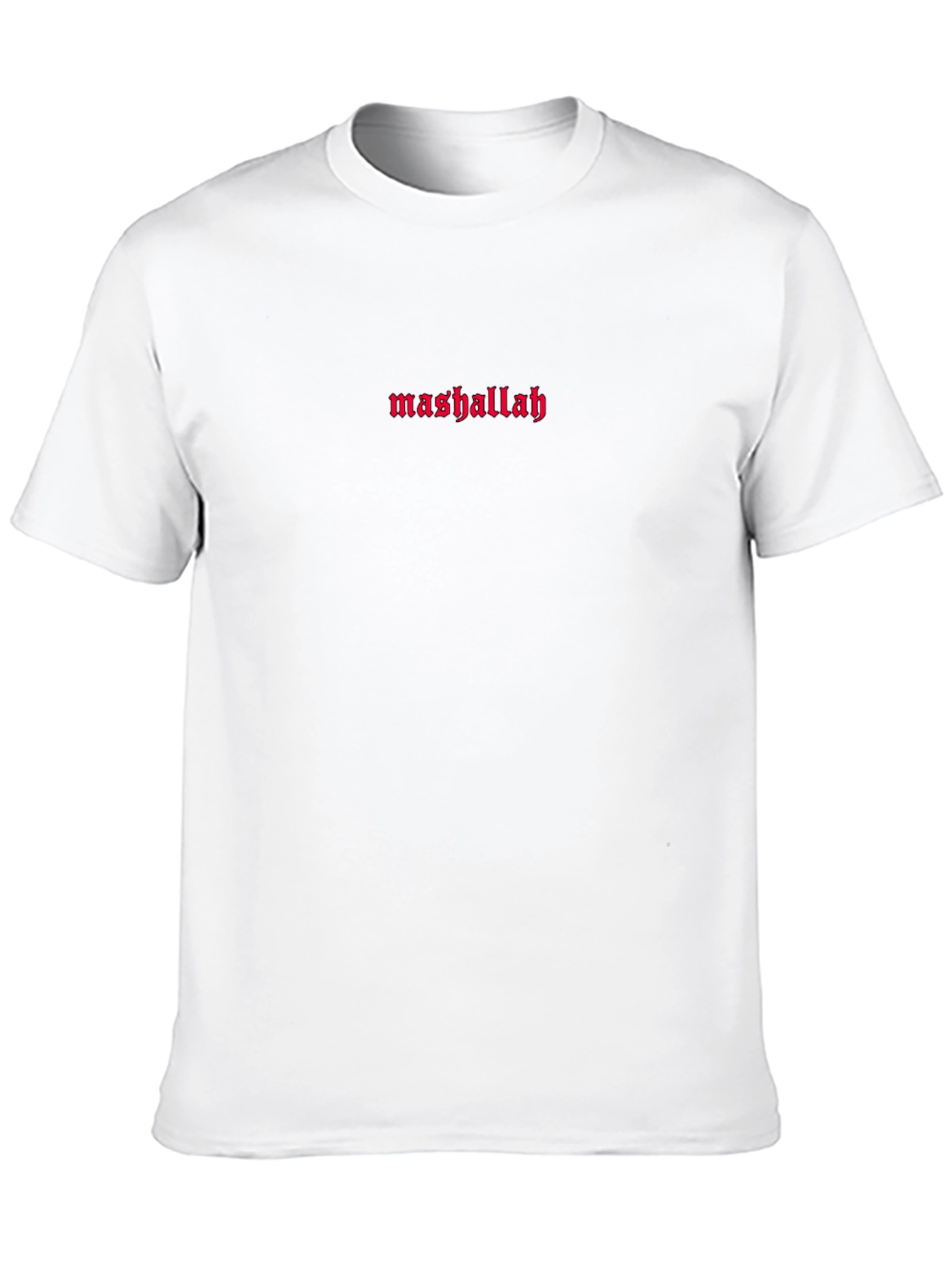 Black Mashallah Red Text Black T-Shirt view 10