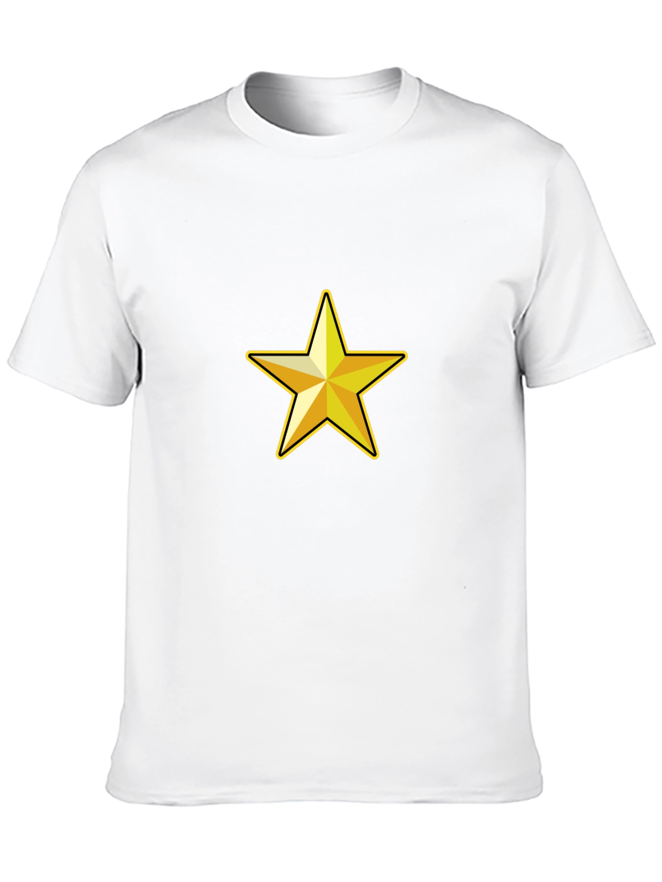 Black Classic Black Tee with Gold Star Graphic view 10