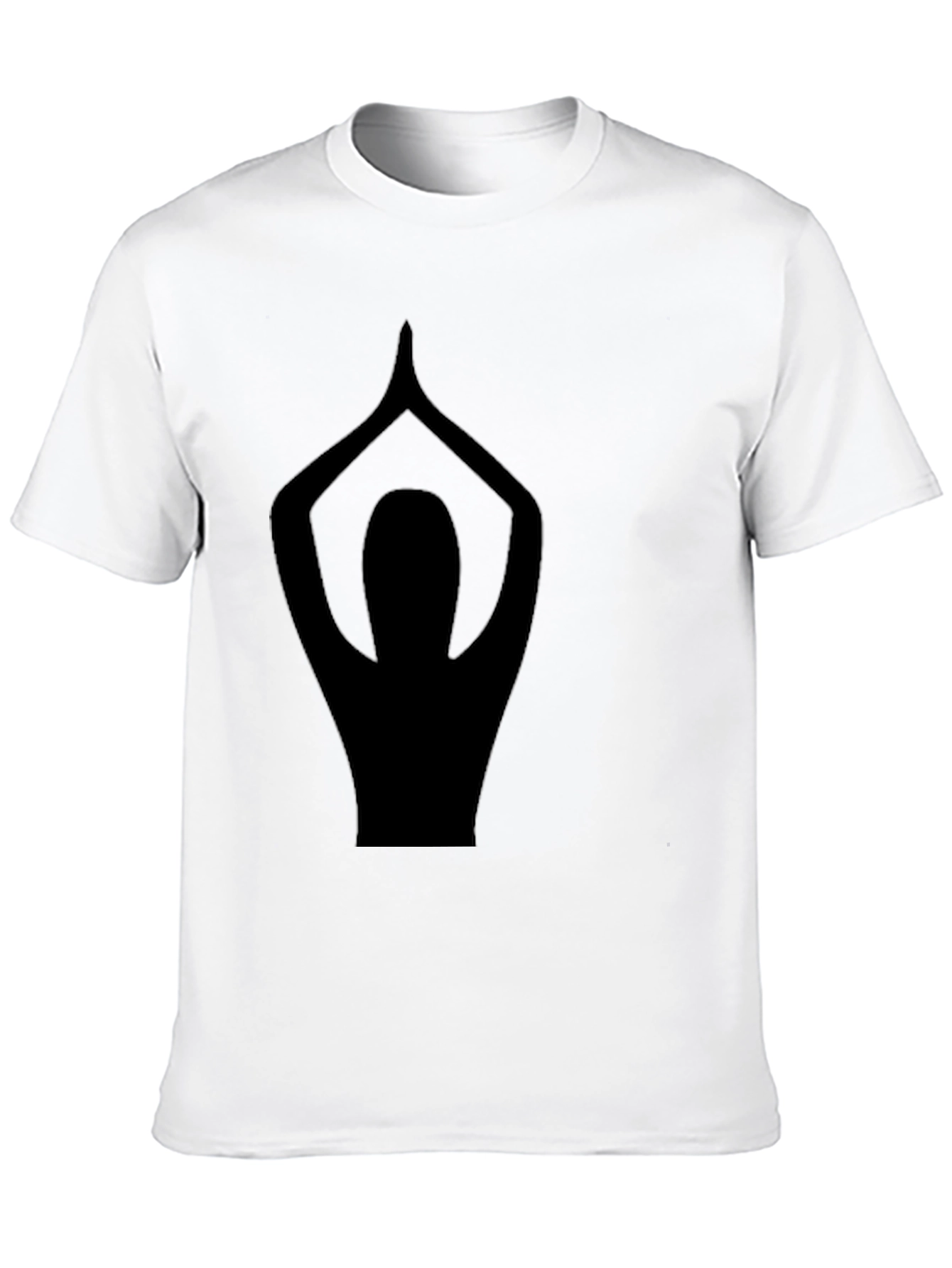 Black Yoga Pose Graphic Black T-Shirt view 10