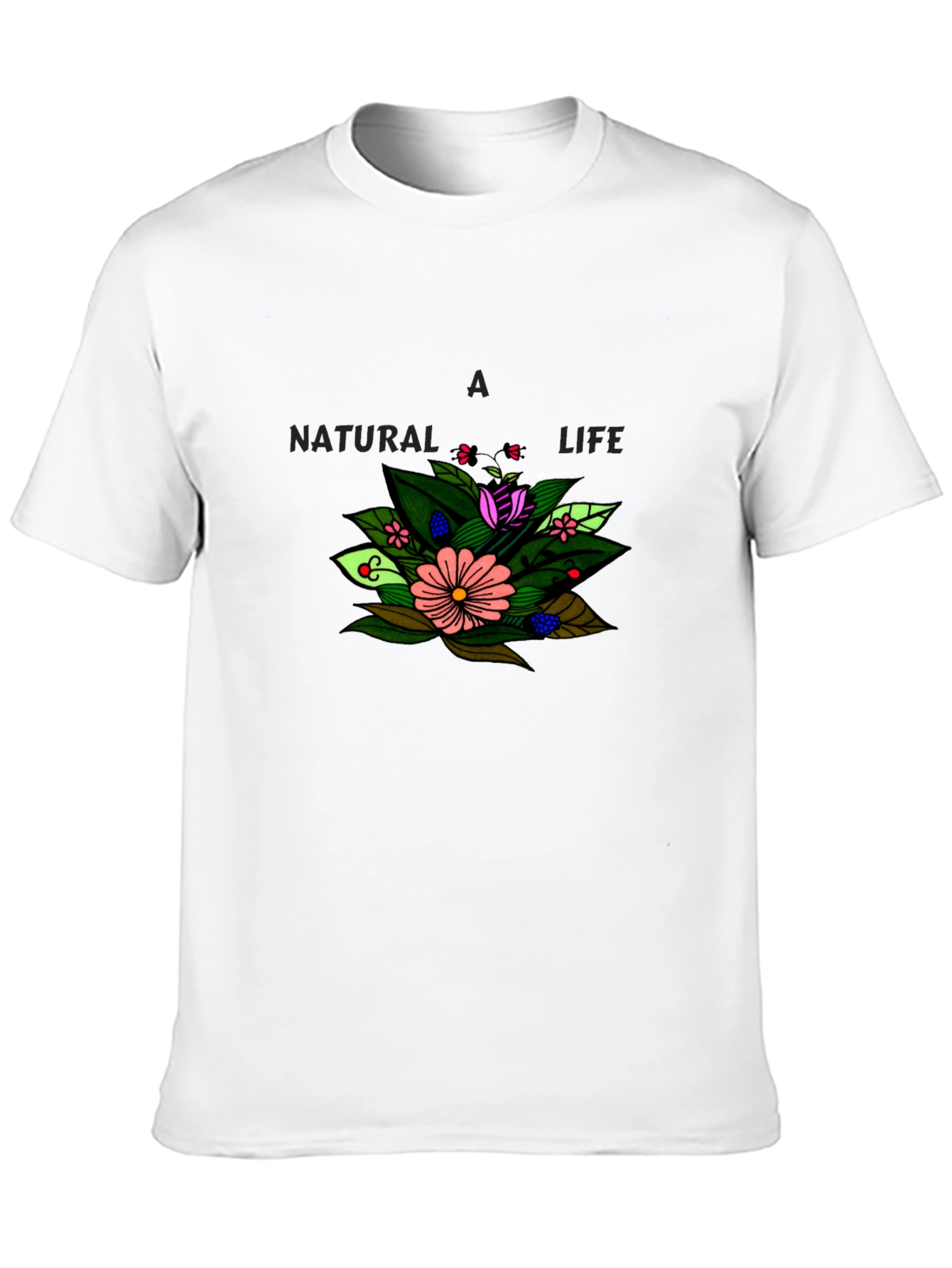 Black A Natural Life Floral Graphic Black T-Shirt view 10