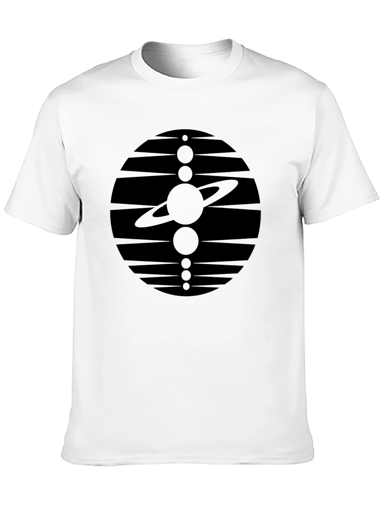 Black Planetary System Graphic Tee - Black Unisex Shirt view 10