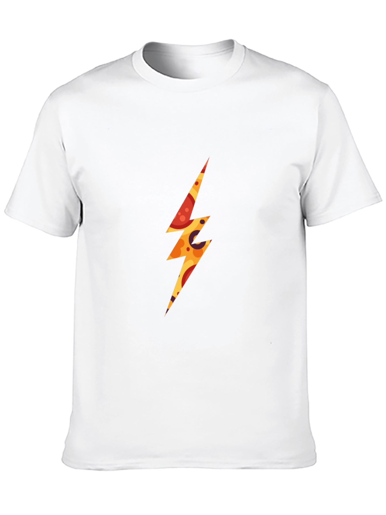 Black Pizza Lightning Bolt Graphic T-Shirt view 10