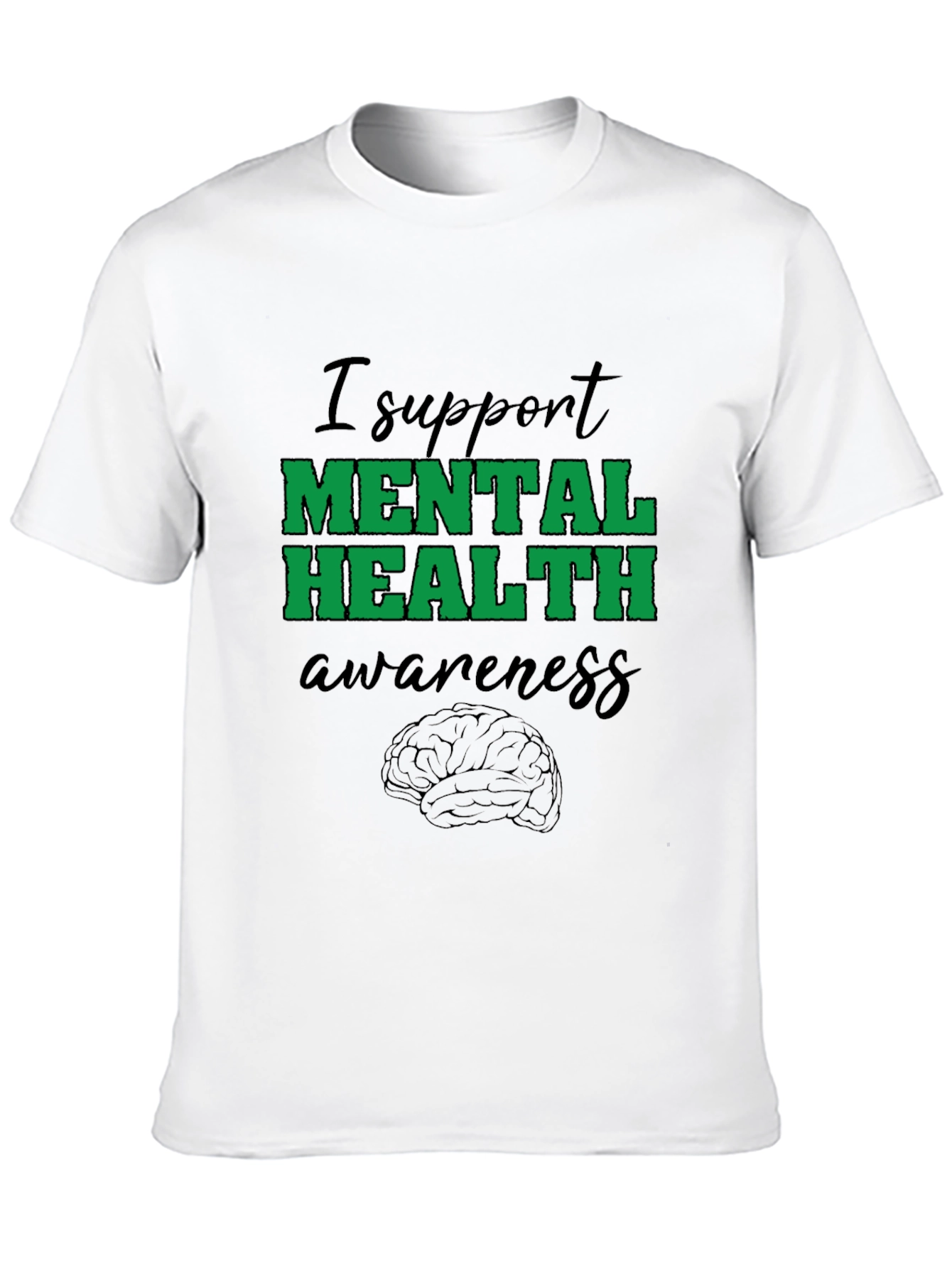 Black Mental Health Awareness Support T-Shirt view 10
