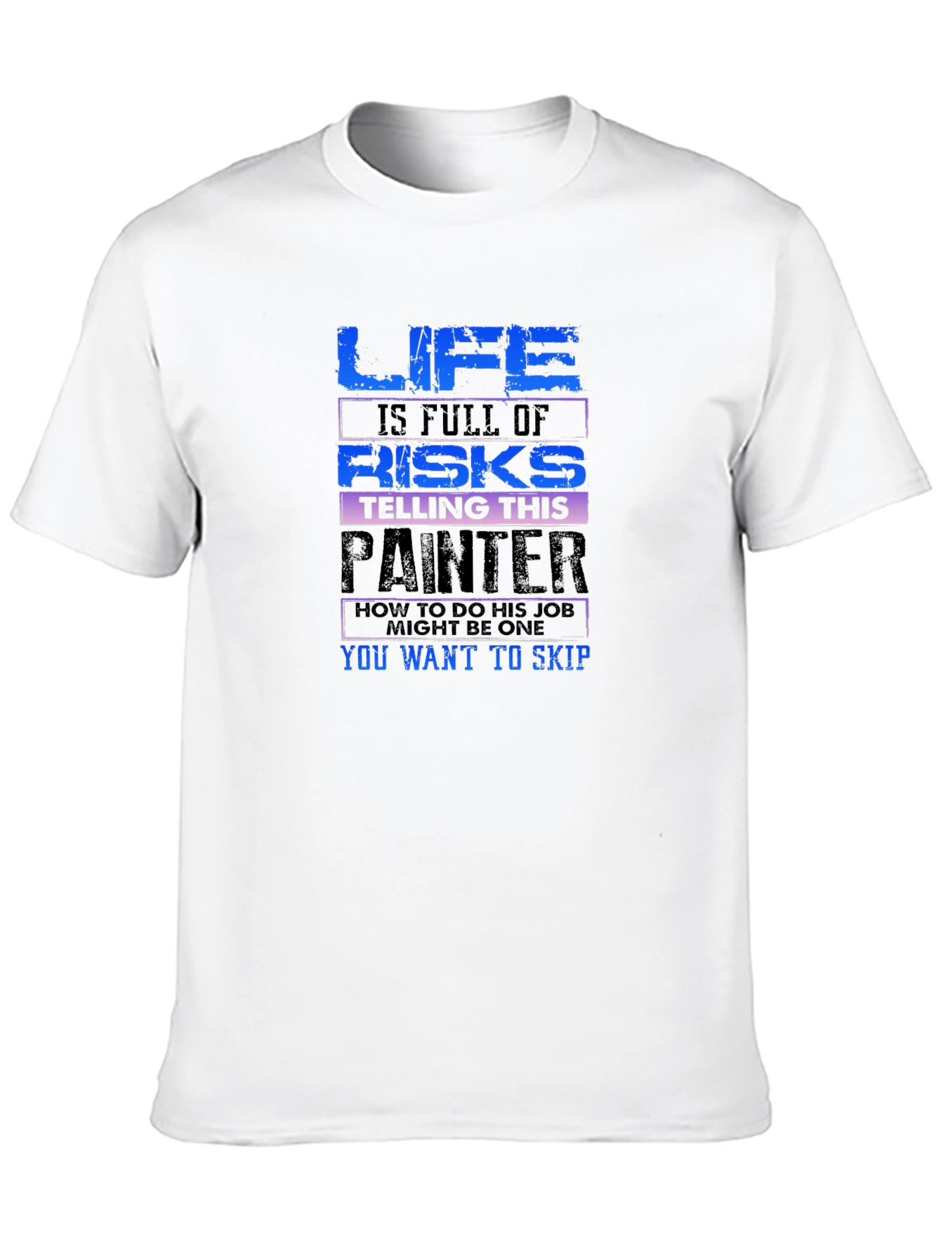 Black Life is Full of Risks Painter T-Shirt view 10