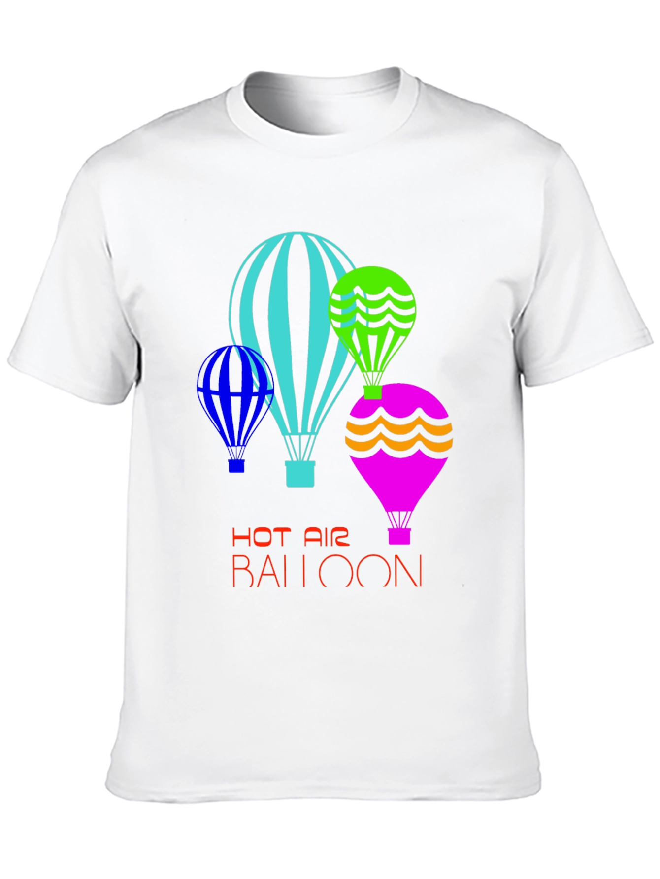 Black Fun Hot Air Balloon Graphic T-Shirt view 10