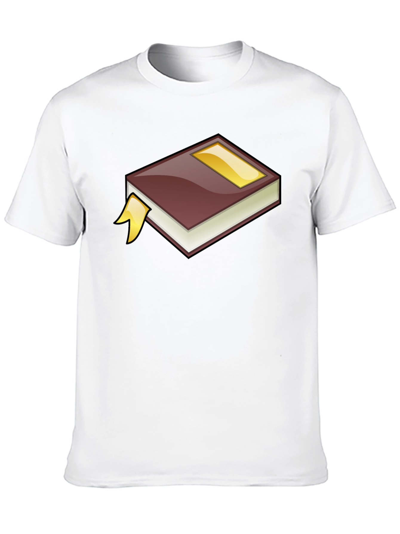 Cartoon Book Graphic Tee - Black Cotton T-Shirt - 10