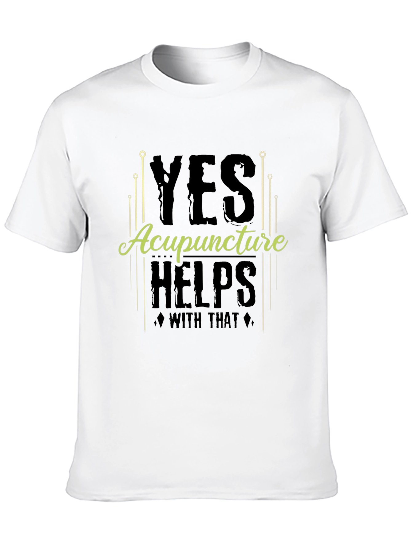 Black Acupuncture Helps T-Shirt Funny Acupuncture Gift view 10